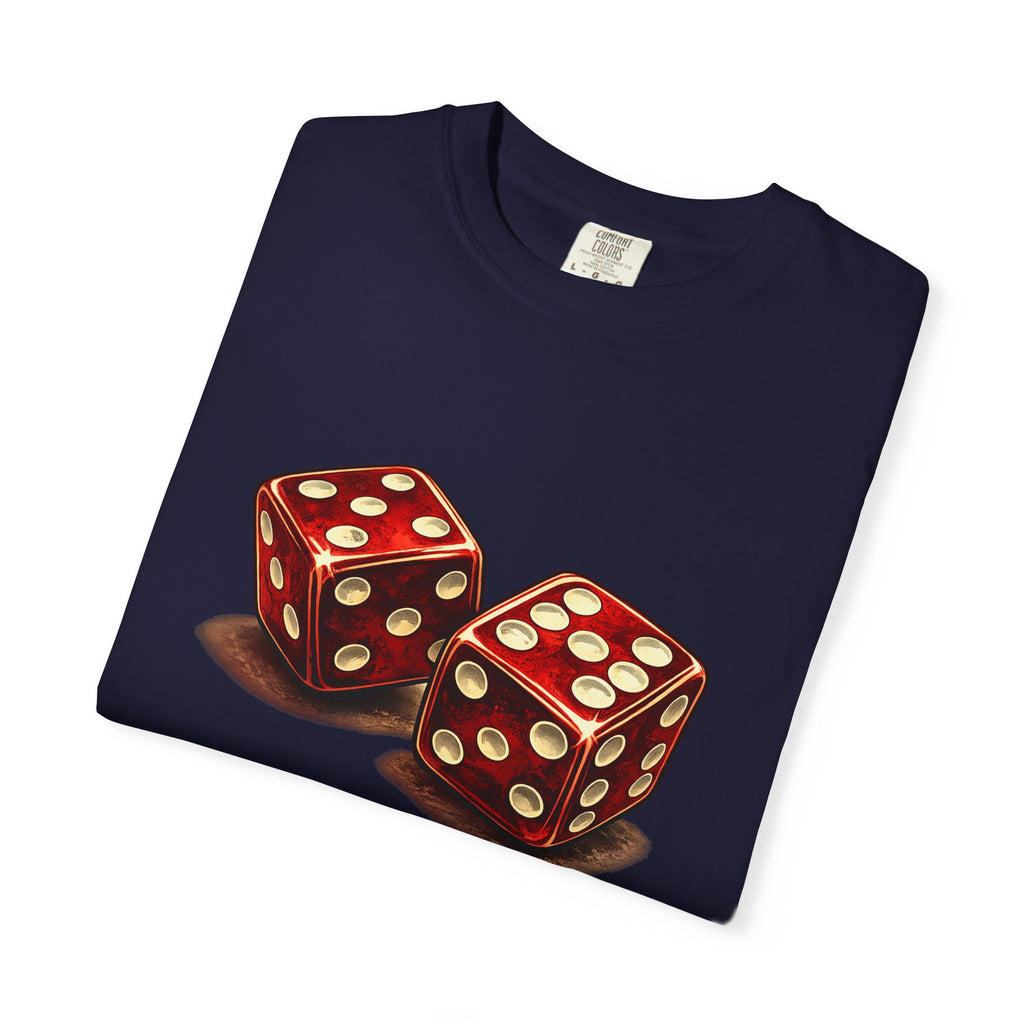 Dice Graphic T-Shirt — Retro Red Dice Design