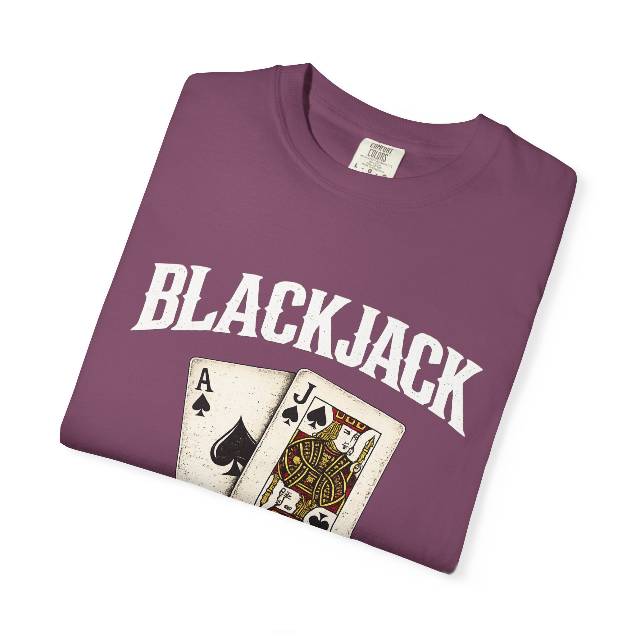 Blackjack Playing Cards T-Shirt — Vintage Casino Poker Tee