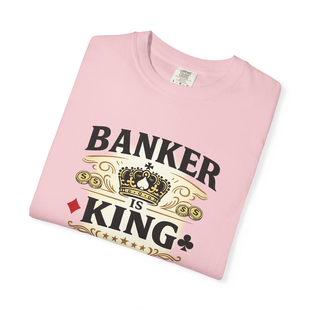 Banker Is King T-Shirt — Retro Crown Money Graphic Tee (Back "BANKER")