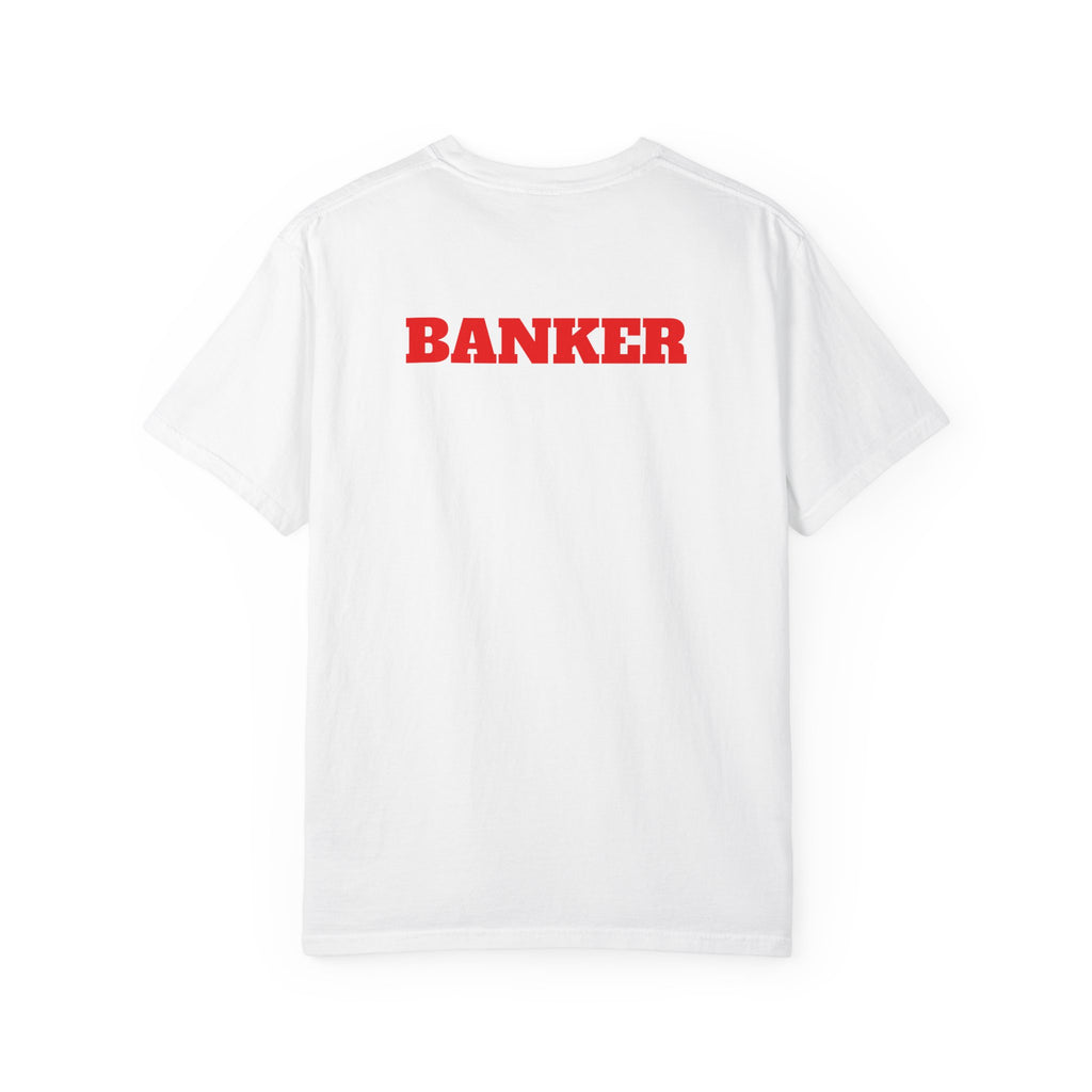 Banker Is King T-Shirt — Retro Crown Money Graphic Tee (Back "BANKER")