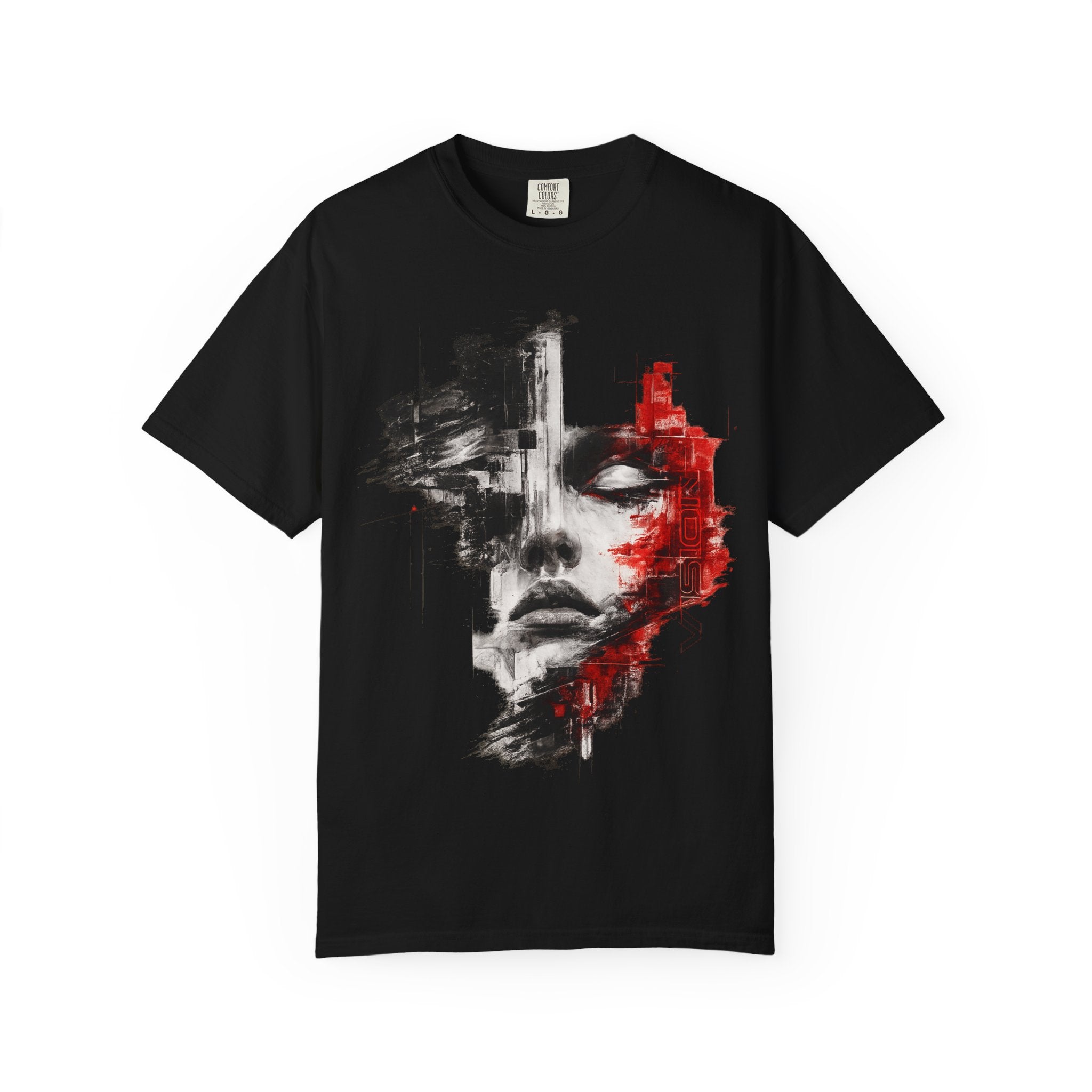 Abstract Face Graphic Tee — Artistic Minimalist Portrait T-Shirt