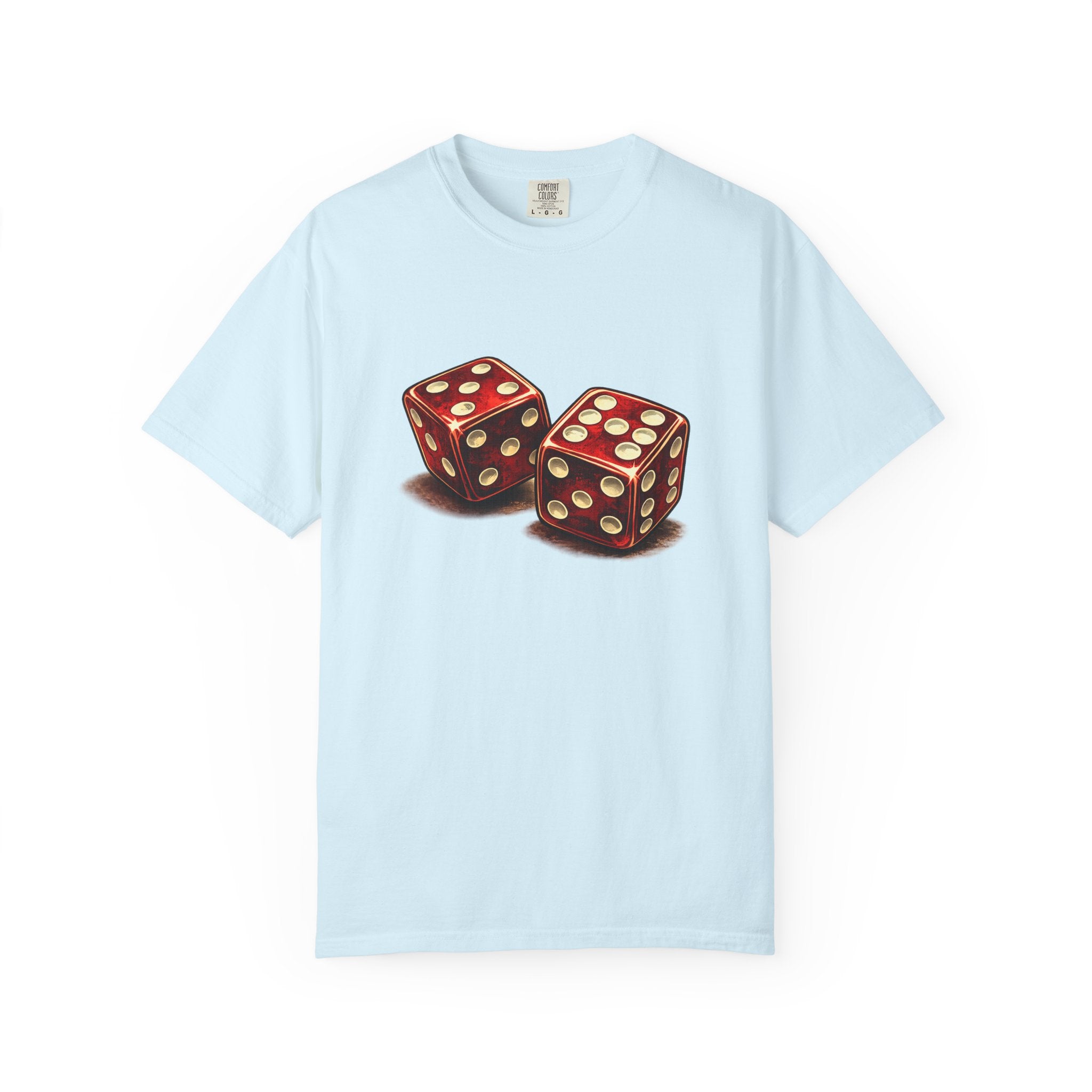 Dice Graphic T-Shirt — Retro Red Dice Design