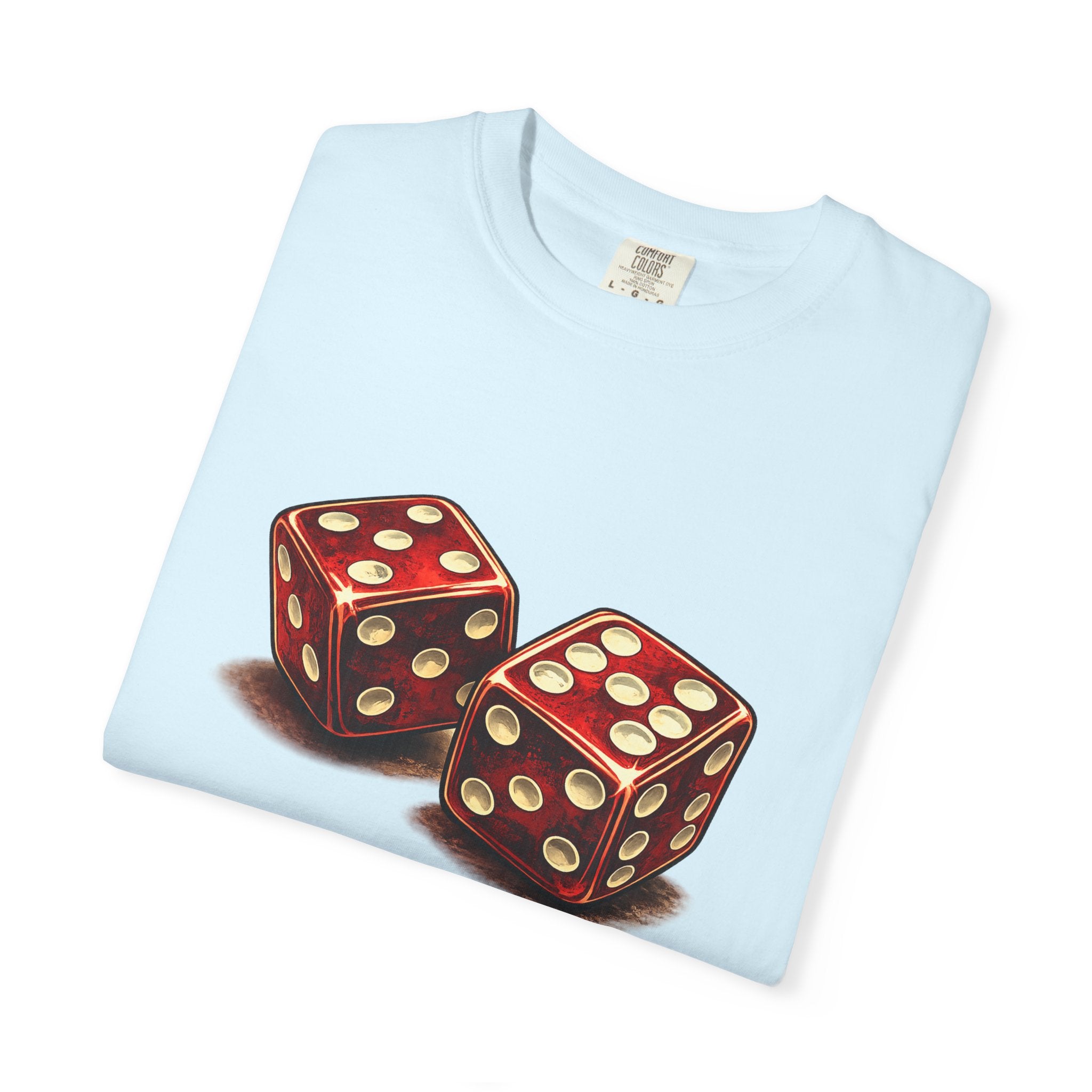 Dice Graphic T-Shirt — Retro Red Dice Design