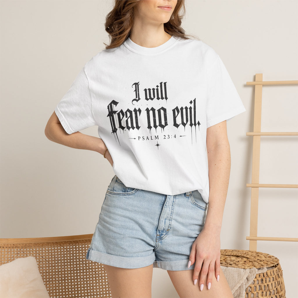 "I Will Fear No Evil" Psalm 23 Christian T-Shirt