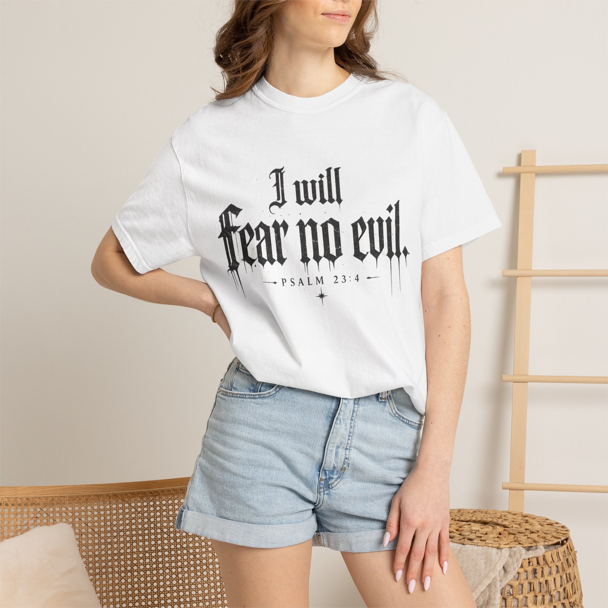 "I Will Fear No Evil" Psalm 23 Christian T-Shirt