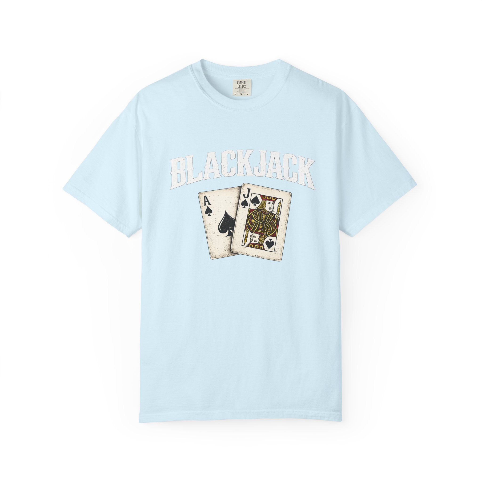 Blackjack Playing Cards T-Shirt — Vintage Casino Poker Tee