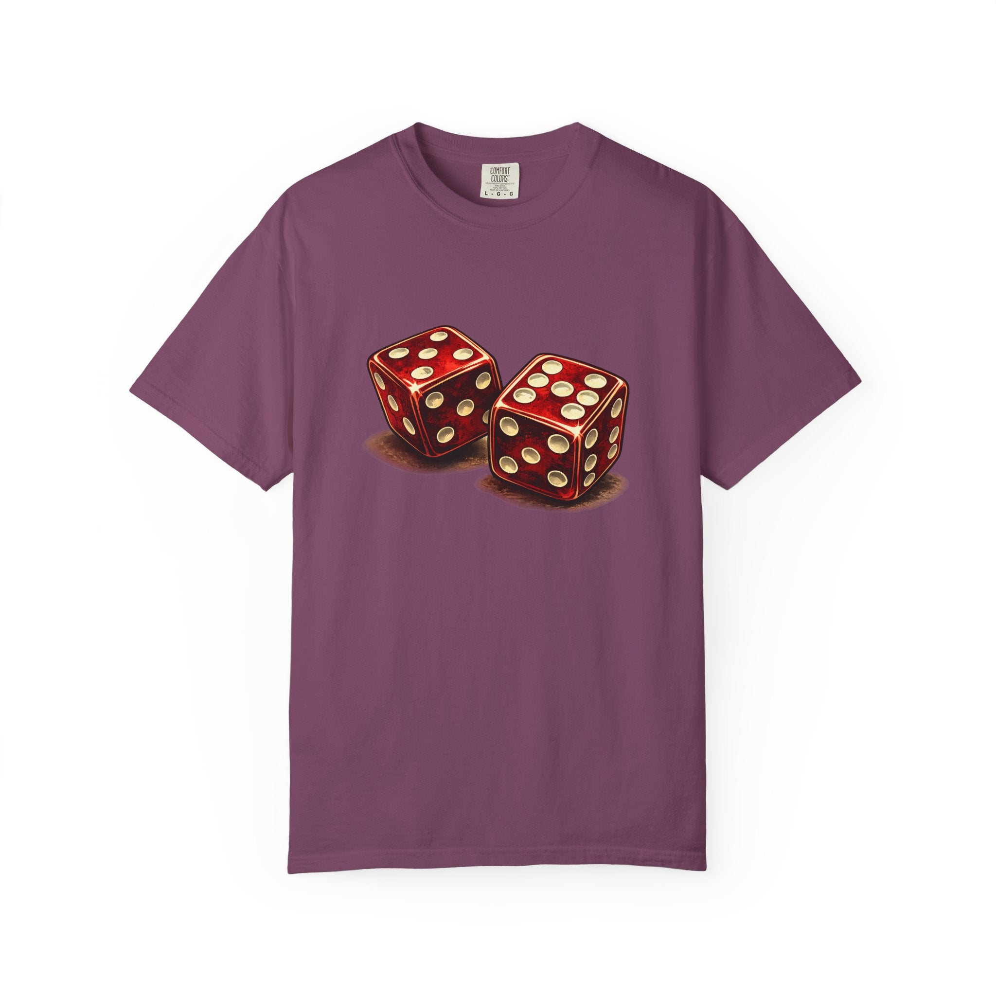 Dice Graphic T-Shirt — Retro Red Dice Design