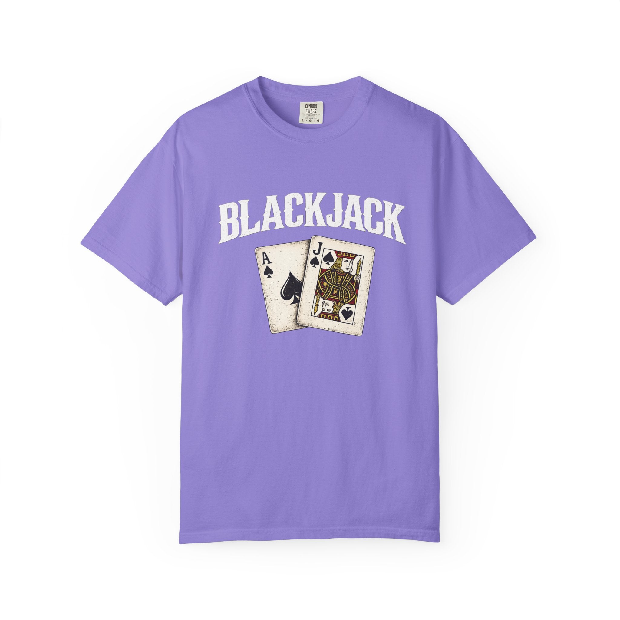 Blackjack Playing Cards T-Shirt — Vintage Casino Poker Tee