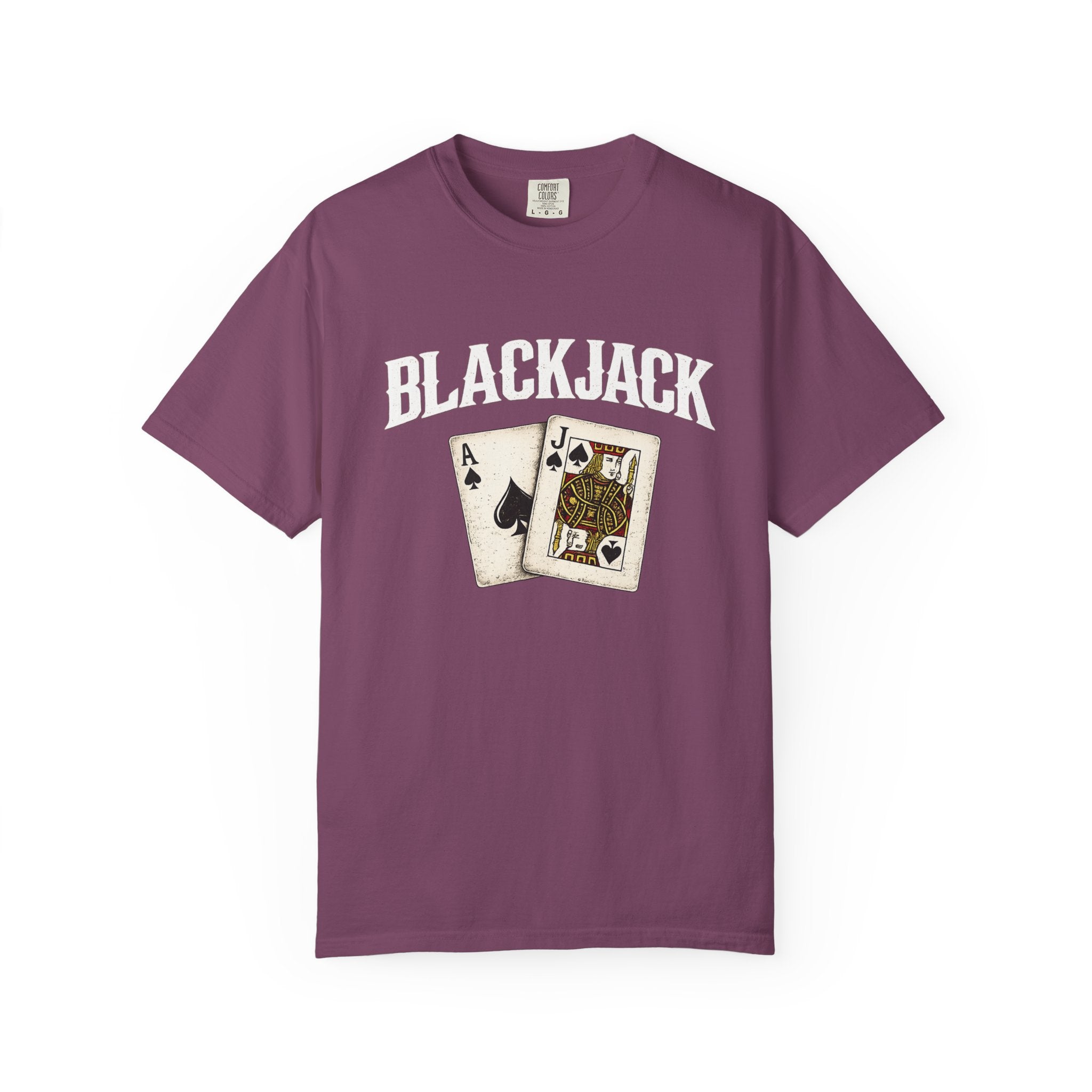 Blackjack Playing Cards T-Shirt — Vintage Casino Poker Tee