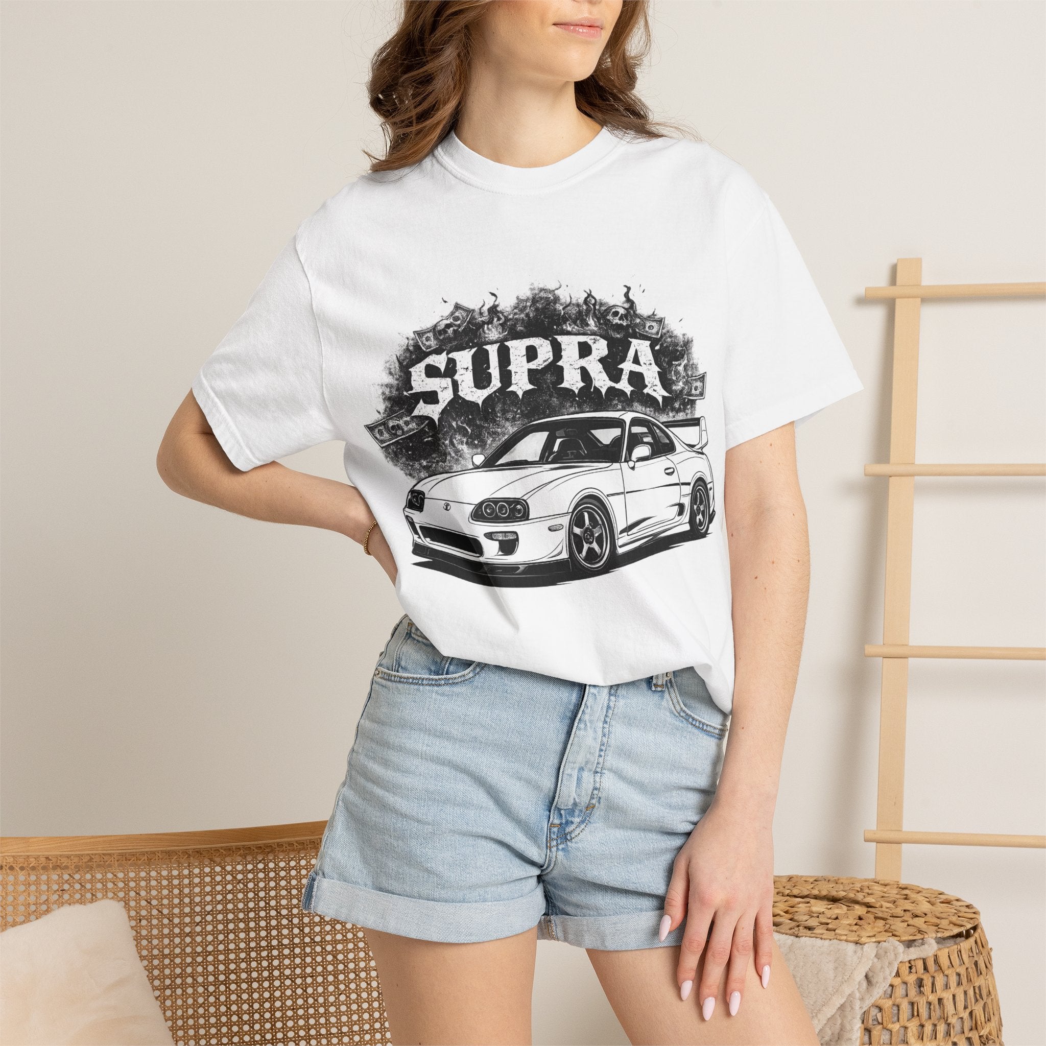 Supra MK4 Outline T-Shirt — Classic JDM Car Illustration