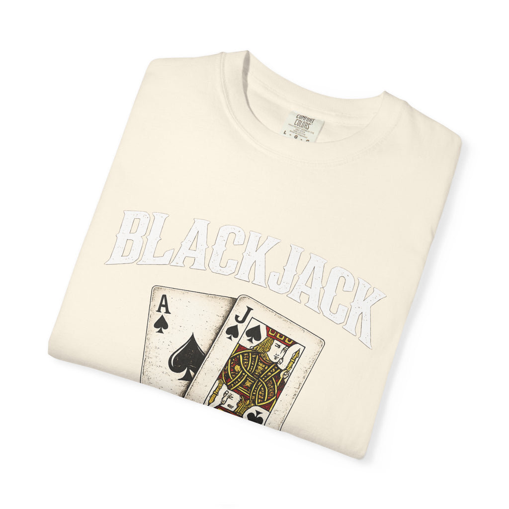 Blackjack Playing Cards T-Shirt — Vintage Casino Poker Tee