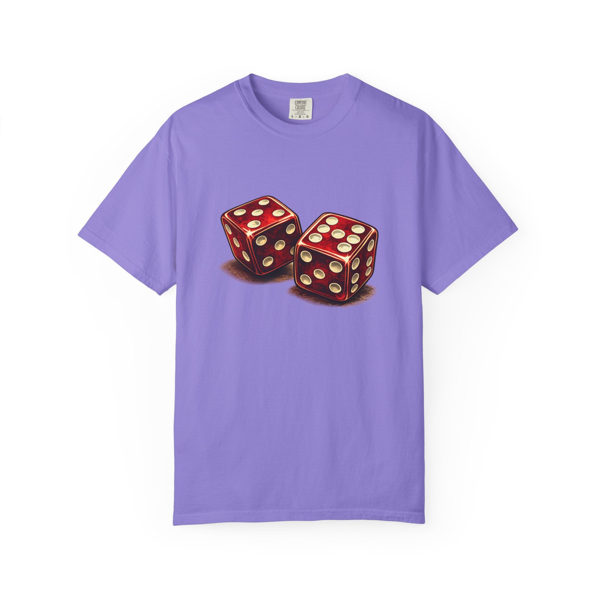 Dice Graphic T-Shirt — Retro Red Dice Design