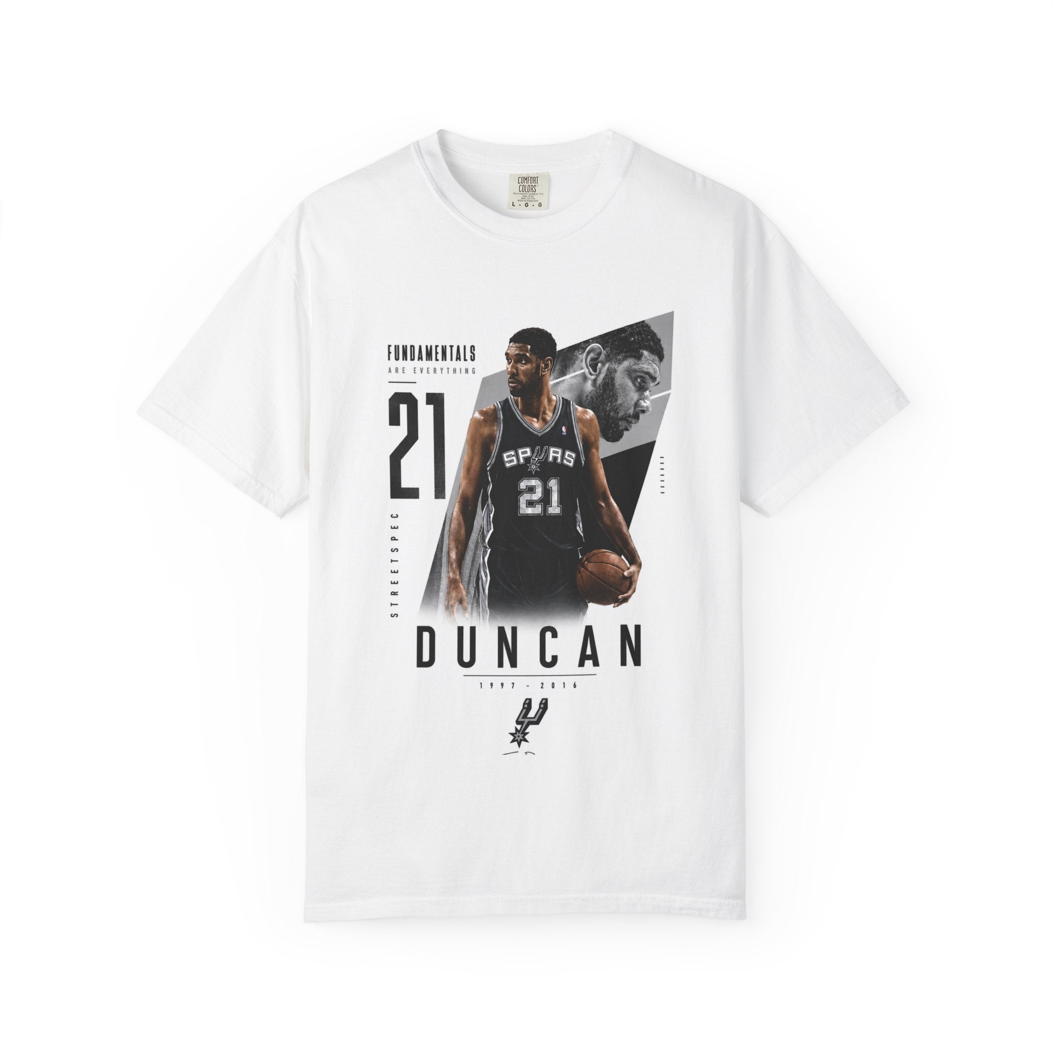 Basketball Player Graphic T‑Shirt — "TIM Duncan" Number 21 Tribute