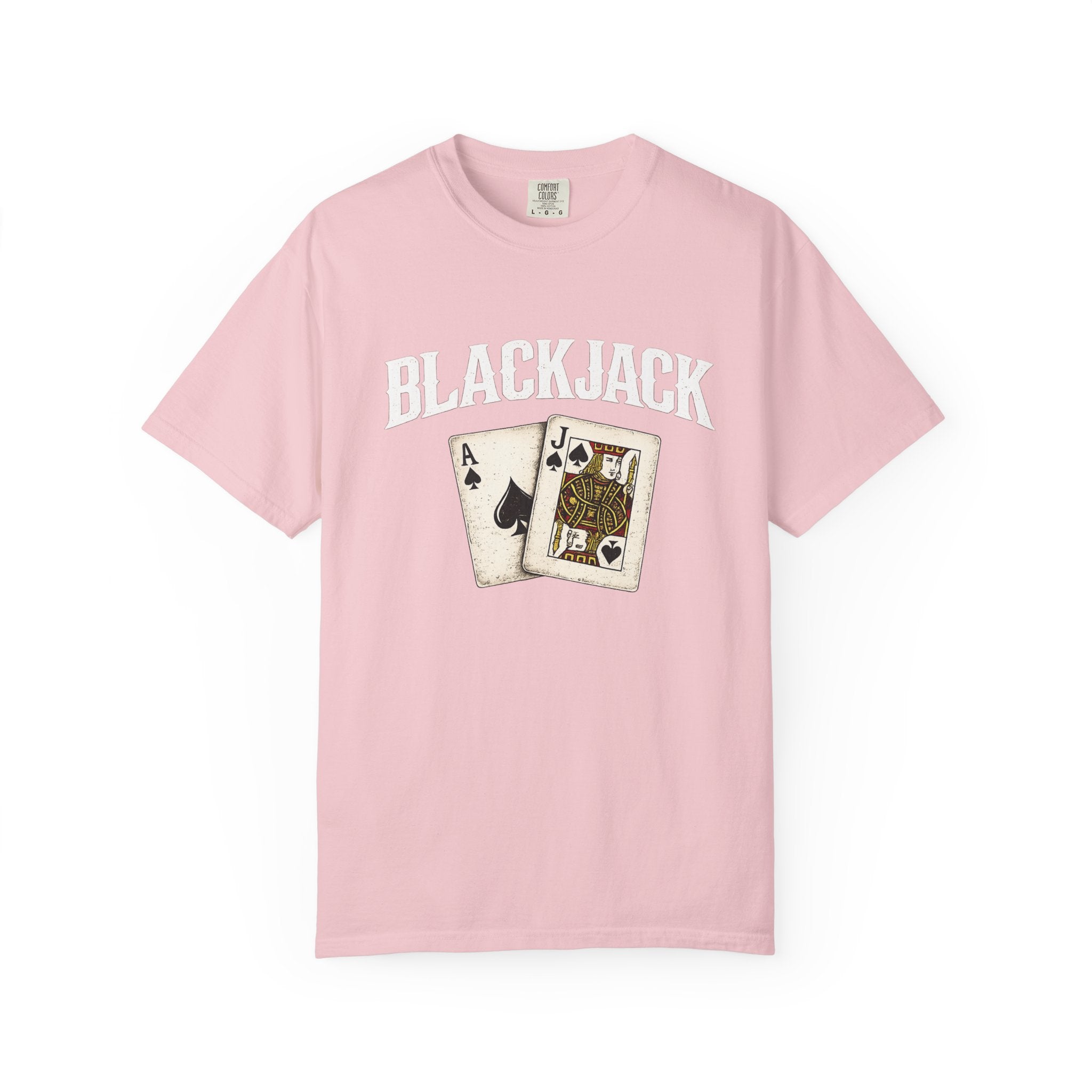 Blackjack Playing Cards T-Shirt — Vintage Casino Poker Tee