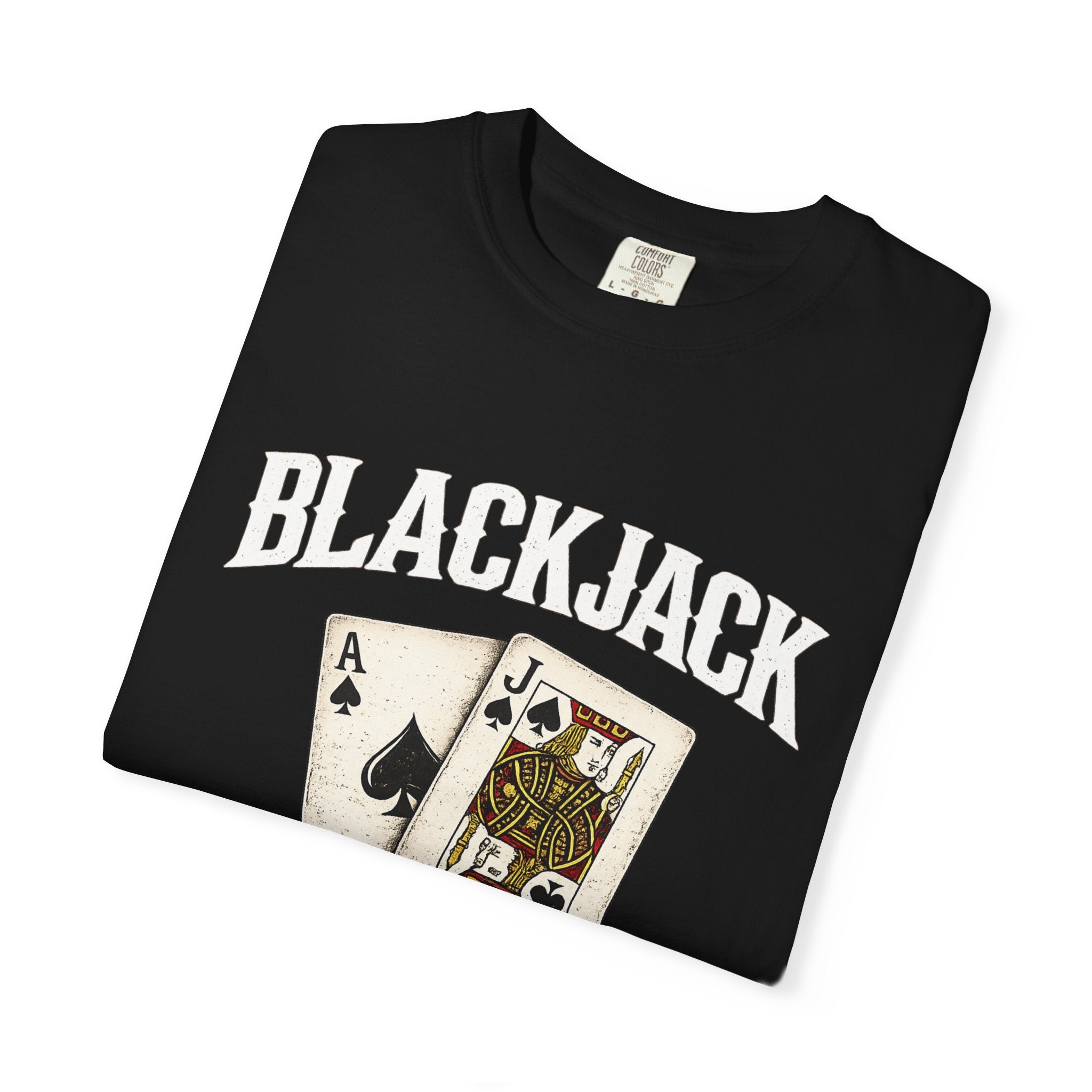 Blackjack Playing Cards T-Shirt — Vintage Casino Poker Tee