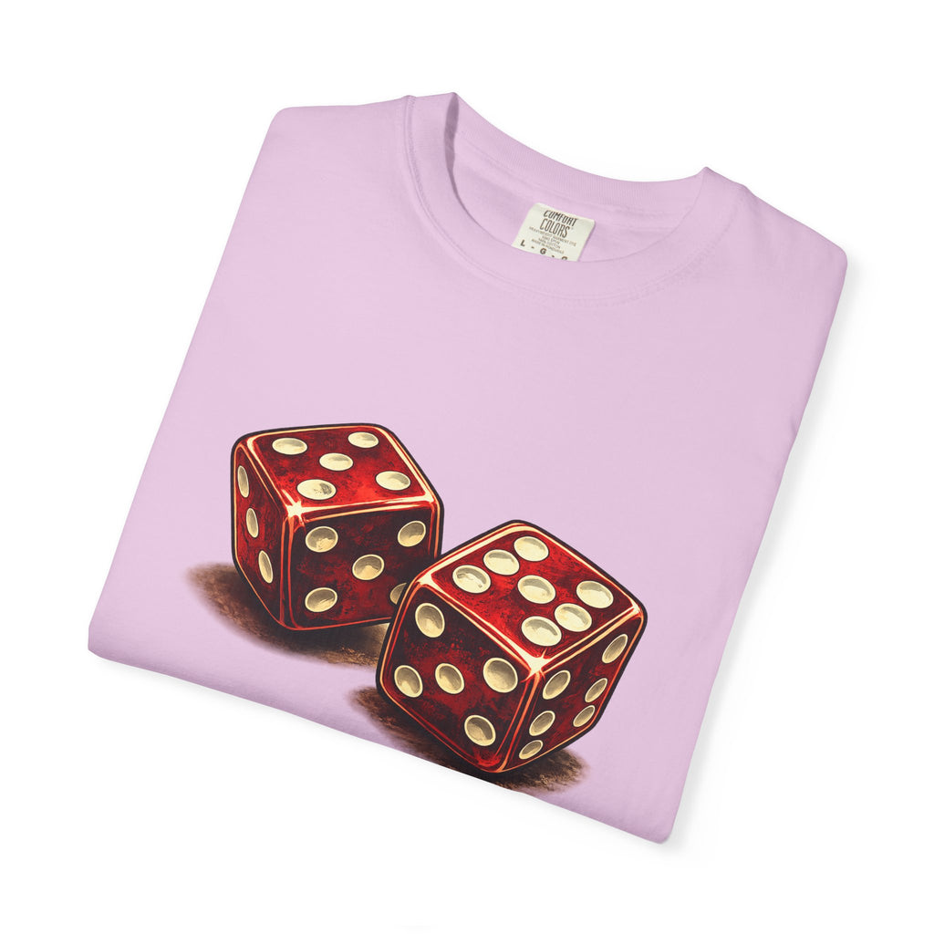 Dice Graphic T-Shirt — Retro Red Dice Design