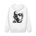 Hoodie — Black & White Abstract Face Art Pullover