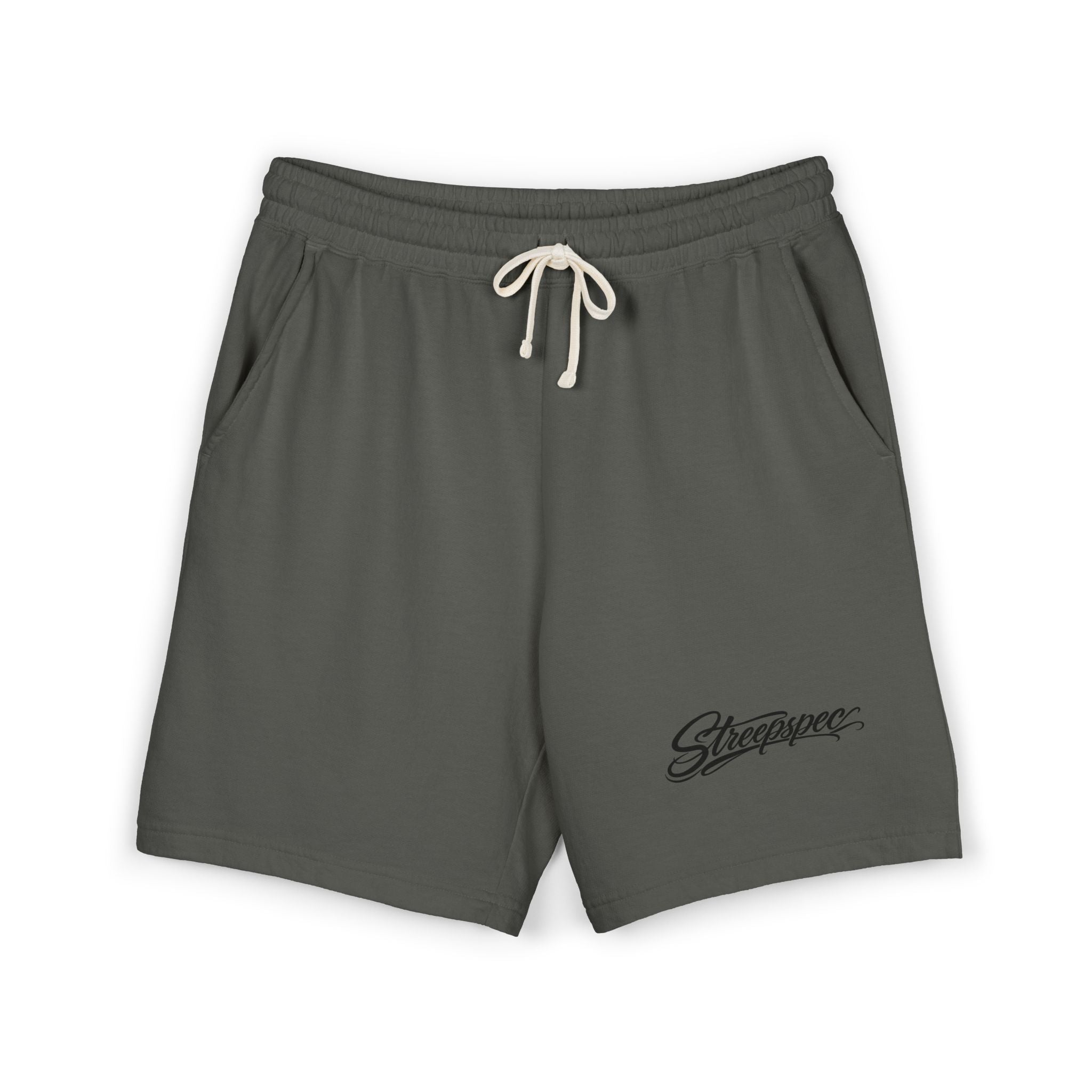 Embroidered Script Fleece Sweat Shorts