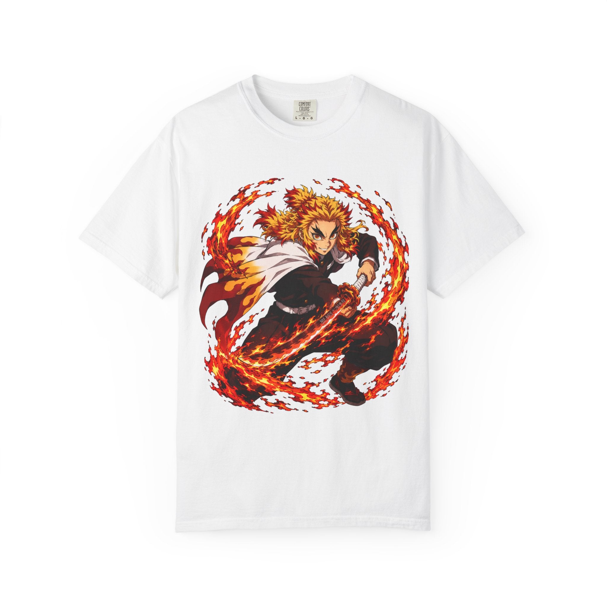 Flaming Hero Anime T-Shirt — Kyojuro Rengoku Firewave Tee