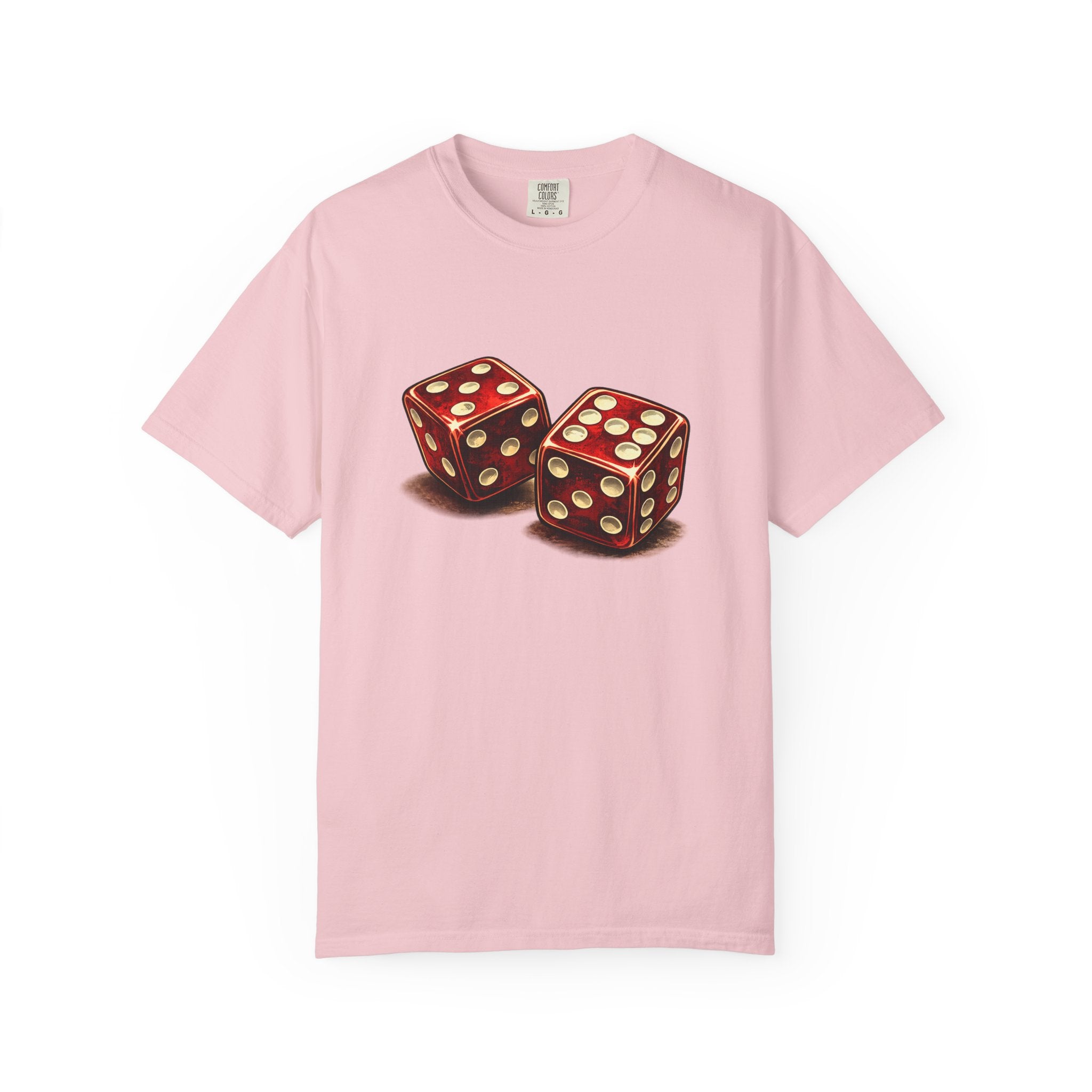 Dice Graphic T-Shirt — Retro Red Dice Design