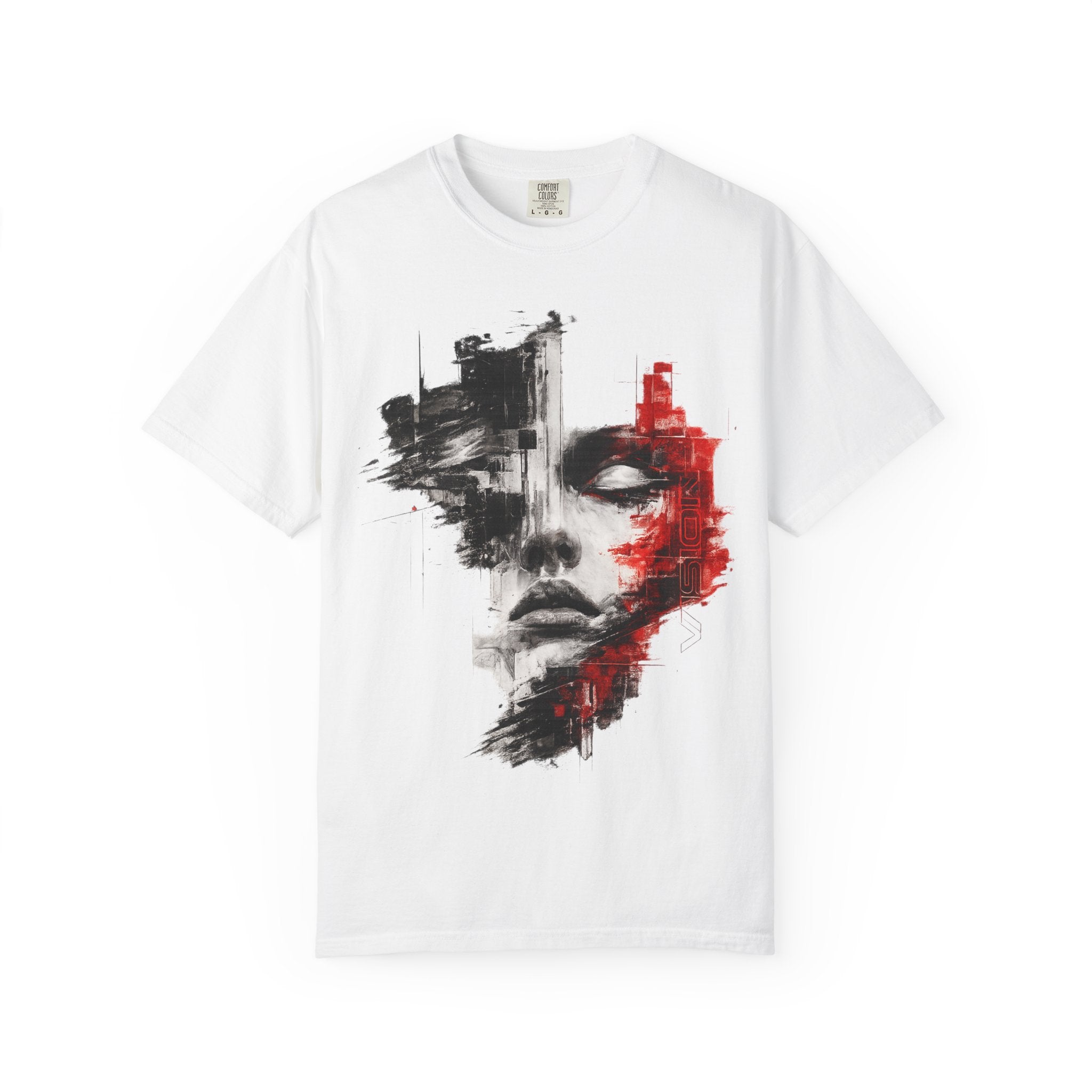 Abstract Face Graphic Tee — Artistic Minimalist Portrait T-Shirt
