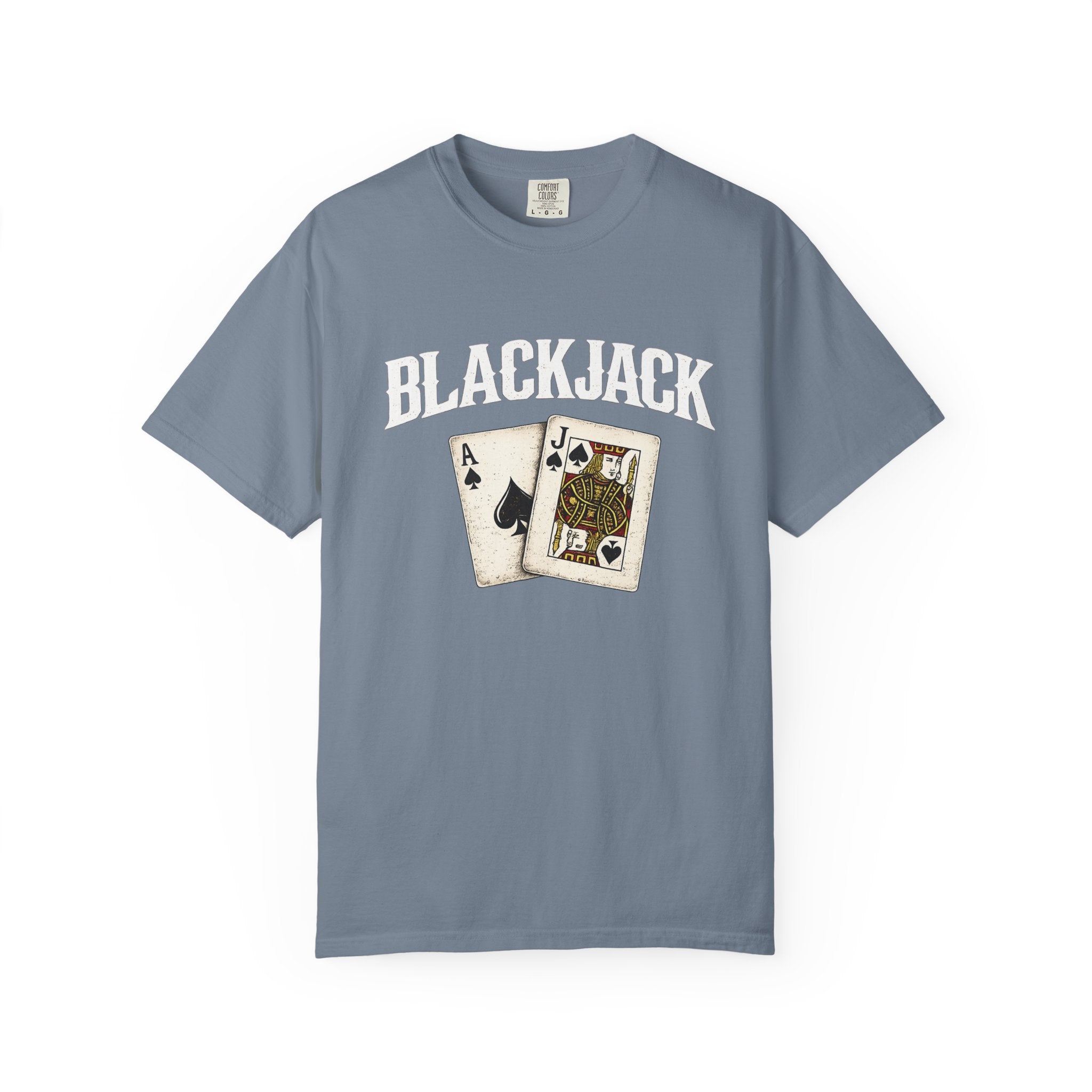 Blackjack Playing Cards T-Shirt — Vintage Casino Poker Tee