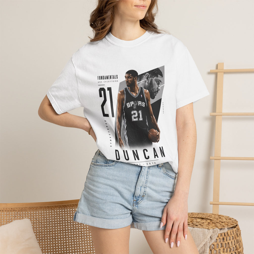 Basketball Player Graphic T‑Shirt — "TIM Duncan" Number 21 Tribute