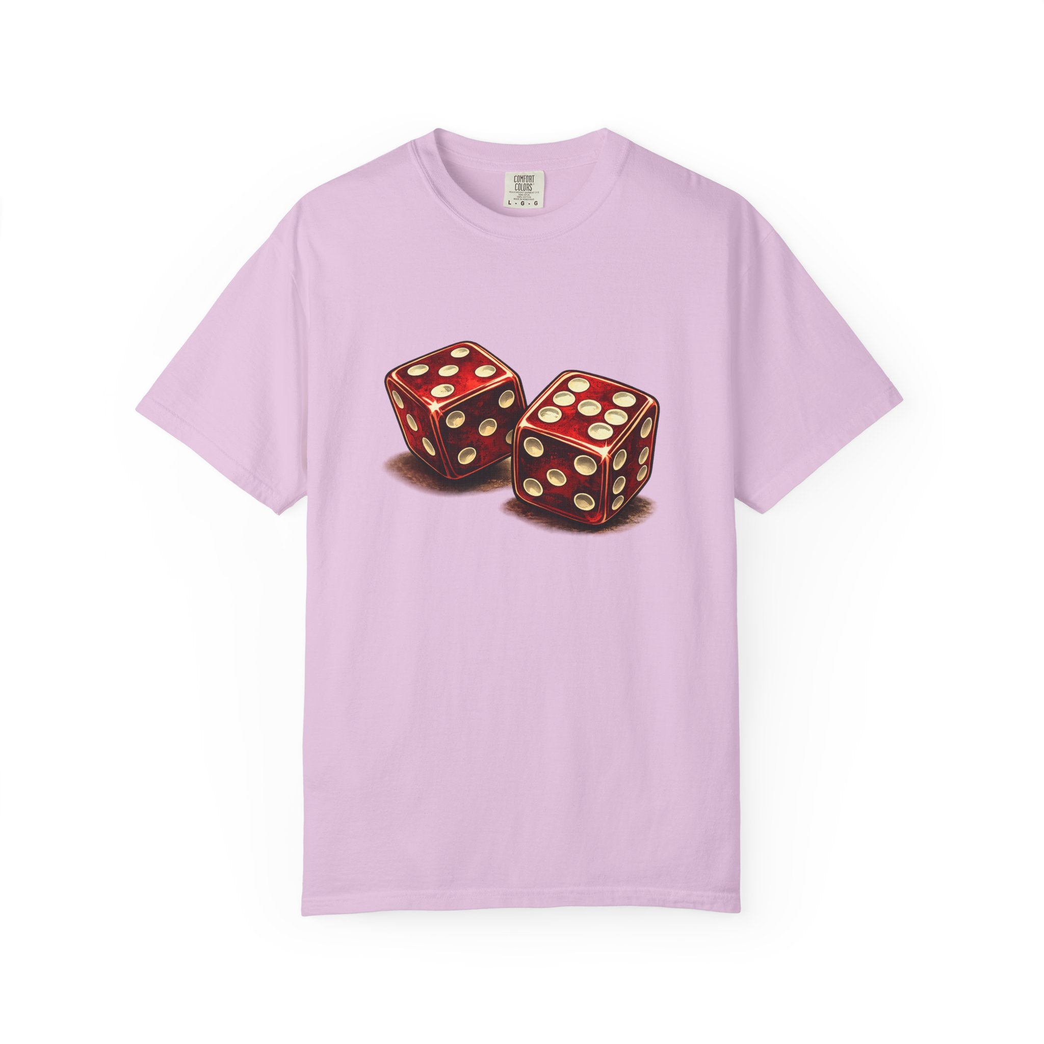Dice Graphic T-Shirt — Retro Red Dice Design