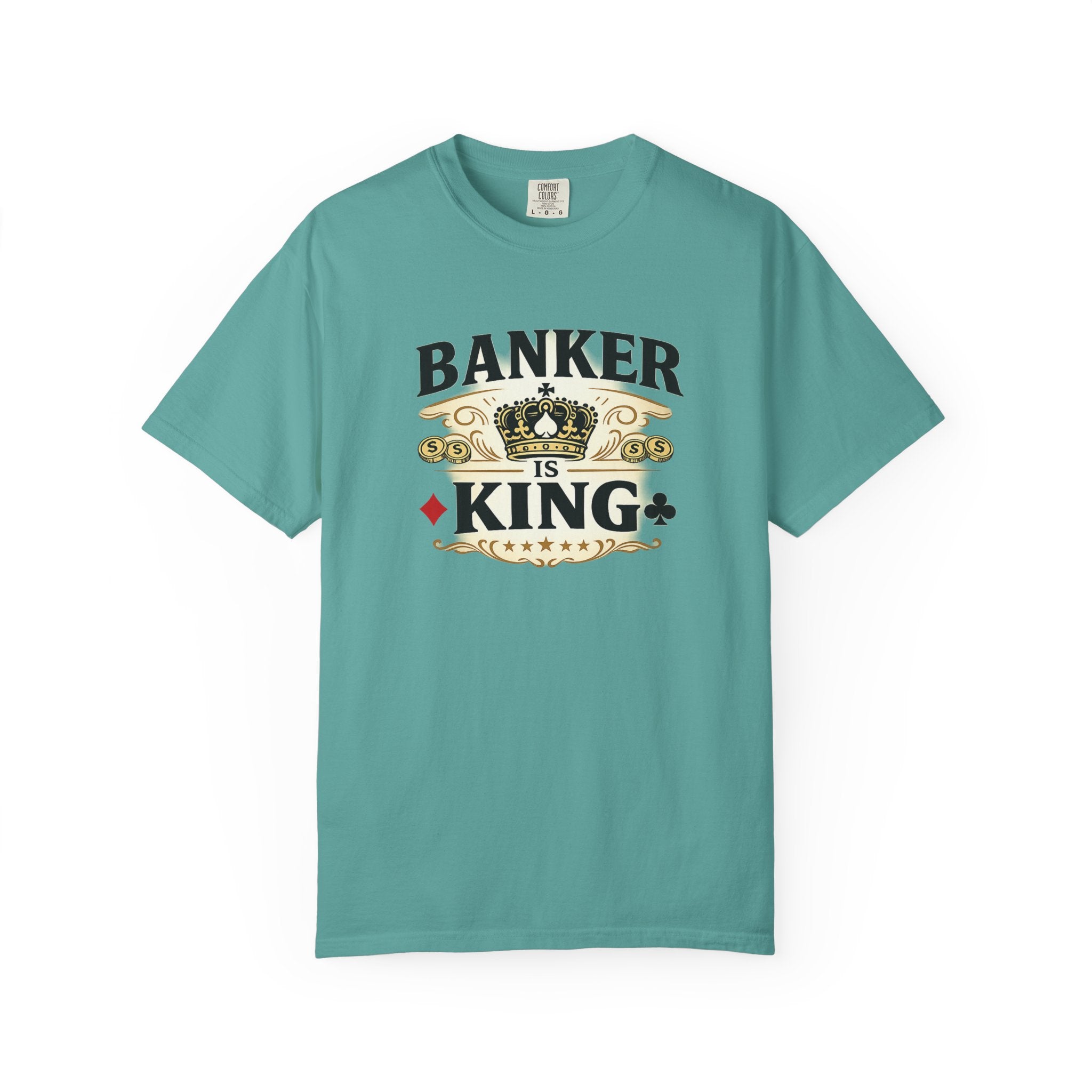 Banker Is King T-Shirt — Retro Crown Money Graphic Tee (Back "BANKER")