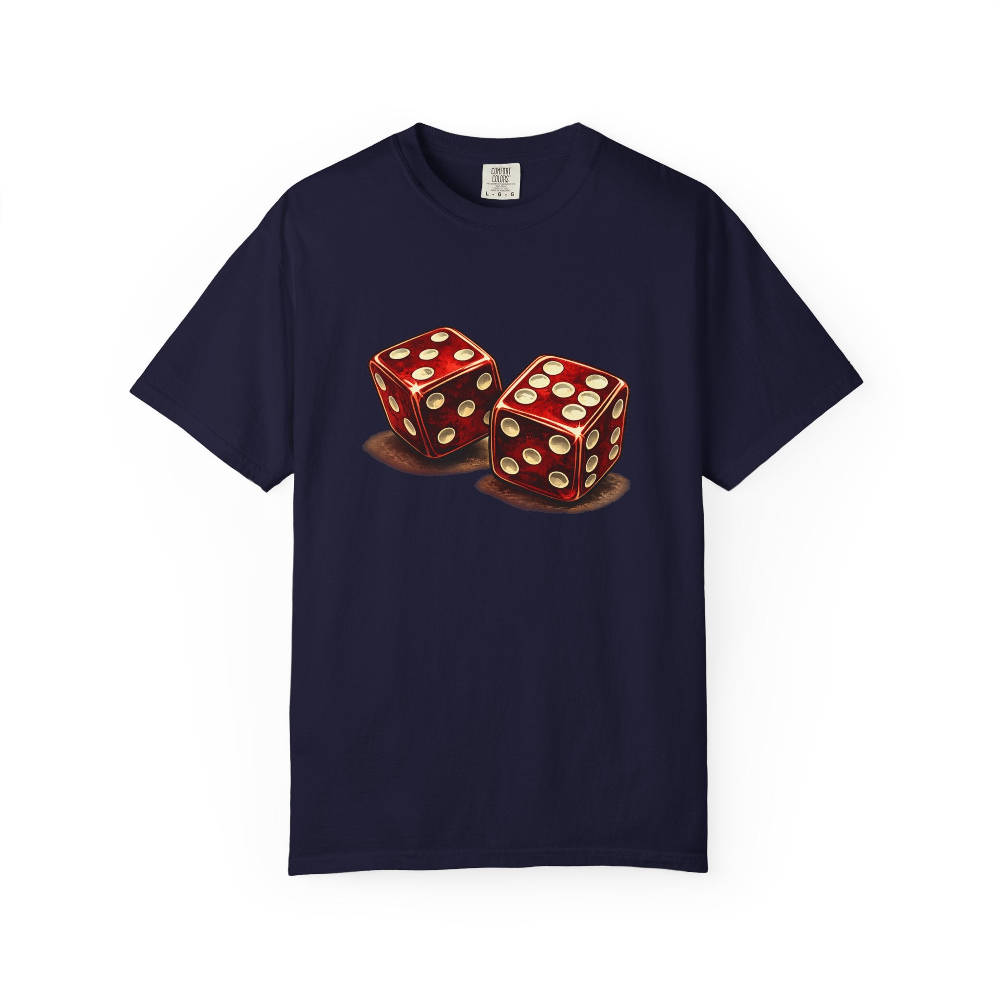 Dice Graphic T-Shirt — Retro Red Dice Design