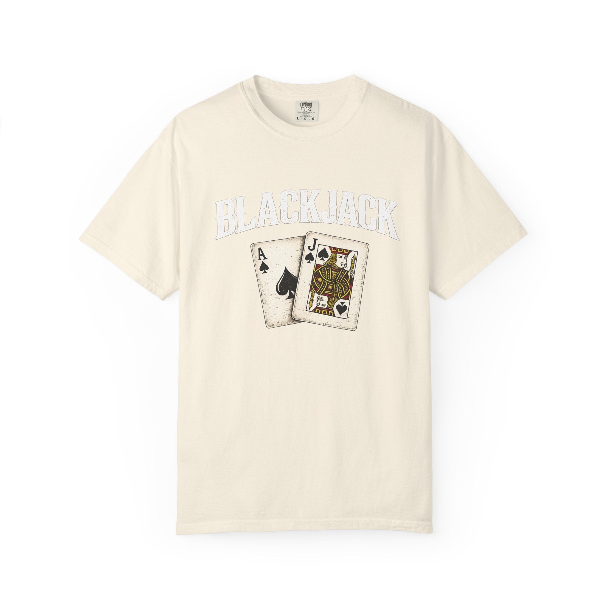Blackjack Playing Cards T-Shirt — Vintage Casino Poker Tee