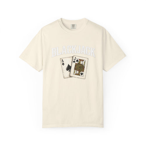 Blackjack Playing Cards T-Shirt — Vintage Casino Poker Tee