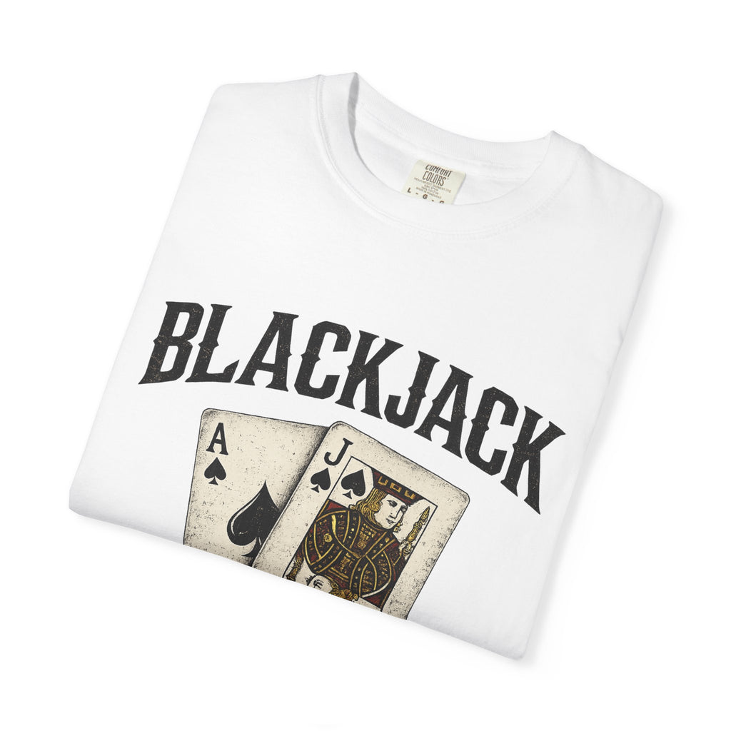 Blackjack Playing Cards T-Shirt — Vintage Casino Poker Tee