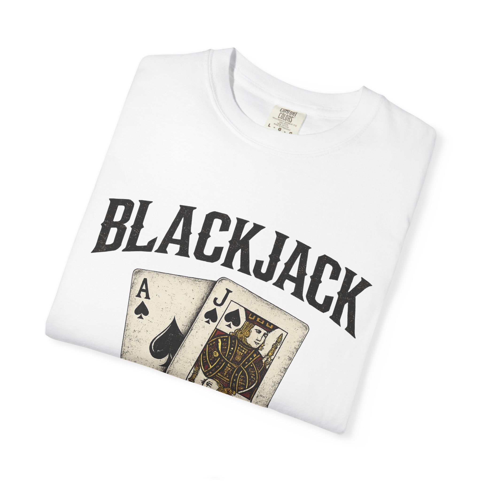 Blackjack Playing Cards T-Shirt — Vintage Casino Poker Tee