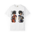 Anime Warrior Duo Graphic T-Shirt — Goku & Vegeta Style Battle Portrait