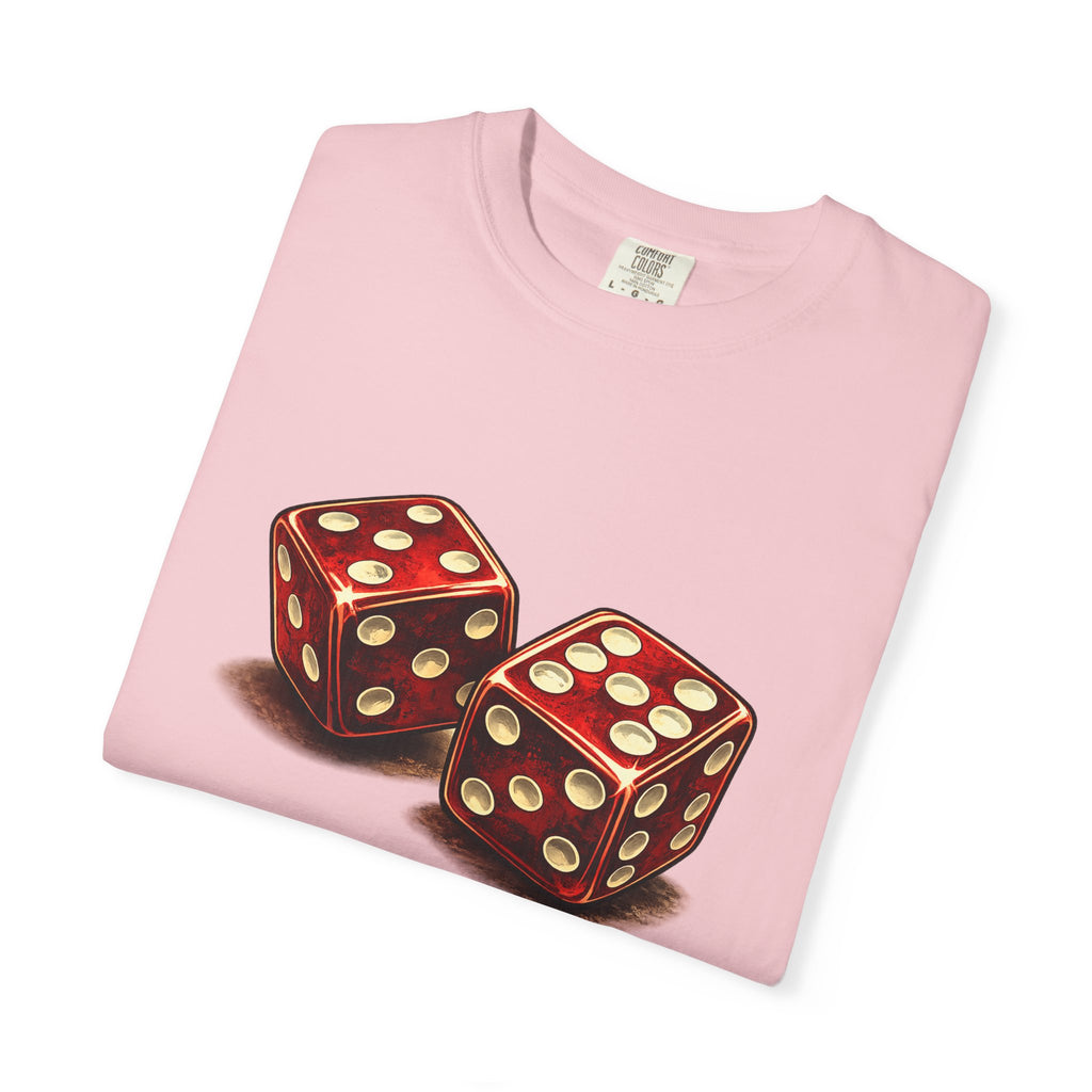 Dice Graphic T-Shirt — Retro Red Dice Design