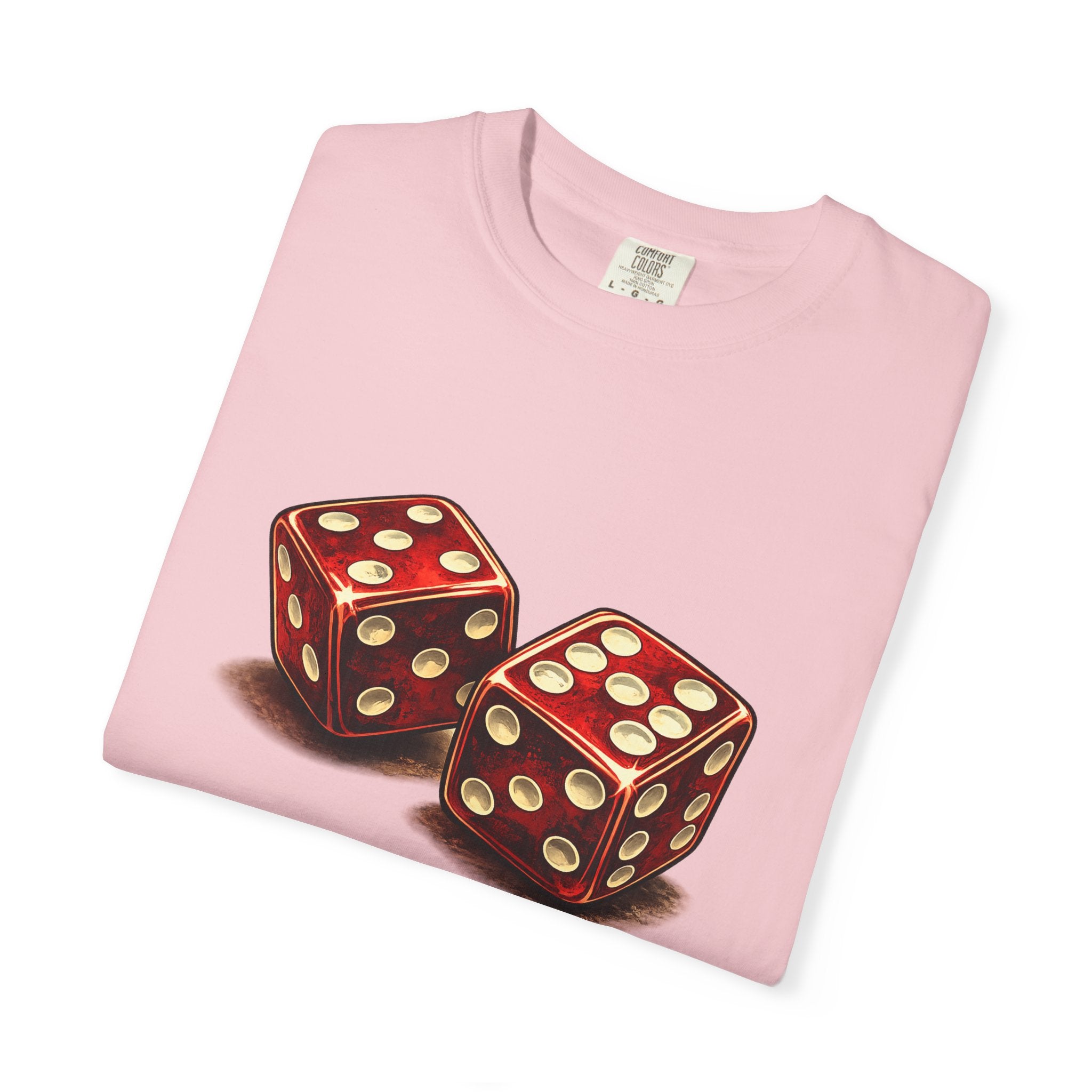 Dice Graphic T-Shirt — Retro Red Dice Design