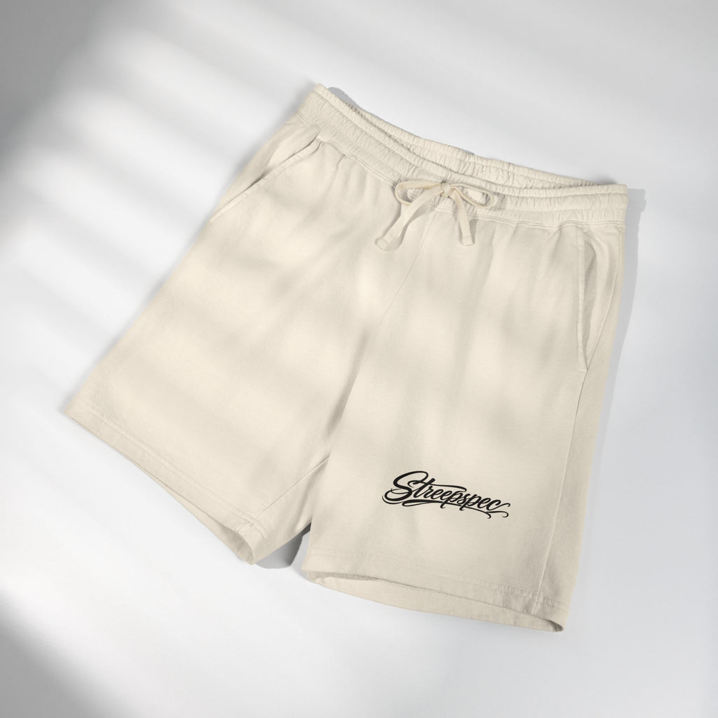 Embroidered Script Fleece Sweat Shorts
