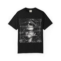 Graphic T-Shirt — Grunge Split-Face Photo Collage Tee