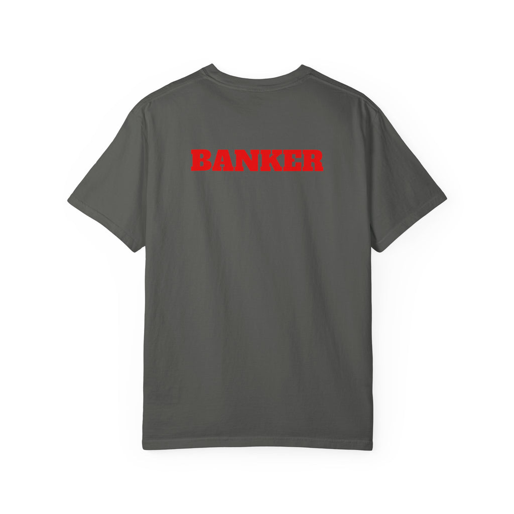 Banker Is King T-Shirt — Retro Crown Money Graphic Tee (Back "BANKER")