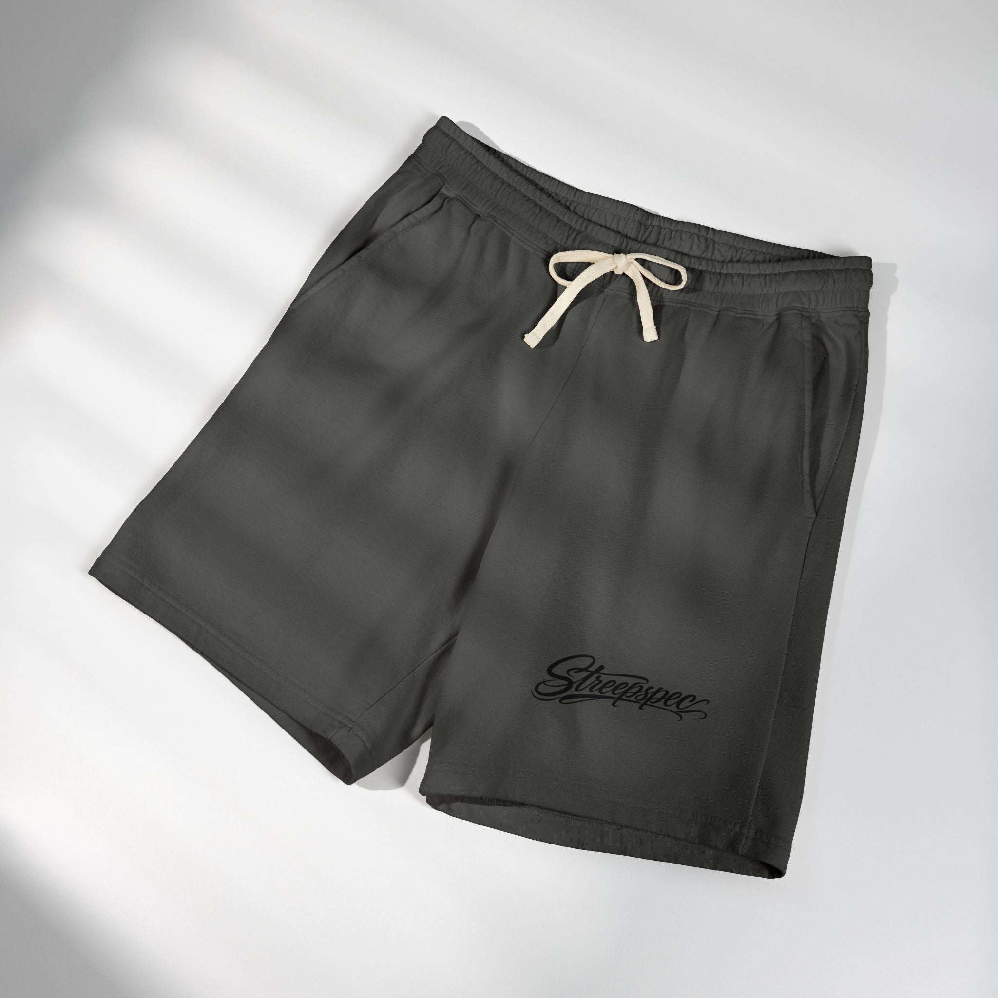 Embroidered Script Fleece Sweat Shorts