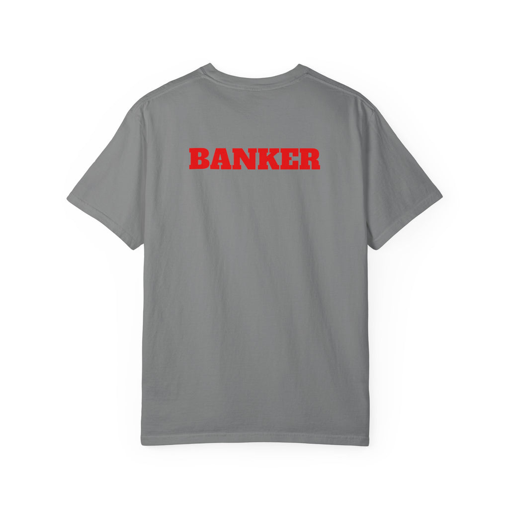 Banker Is King T-Shirt — Retro Crown Money Graphic Tee (Back "BANKER")