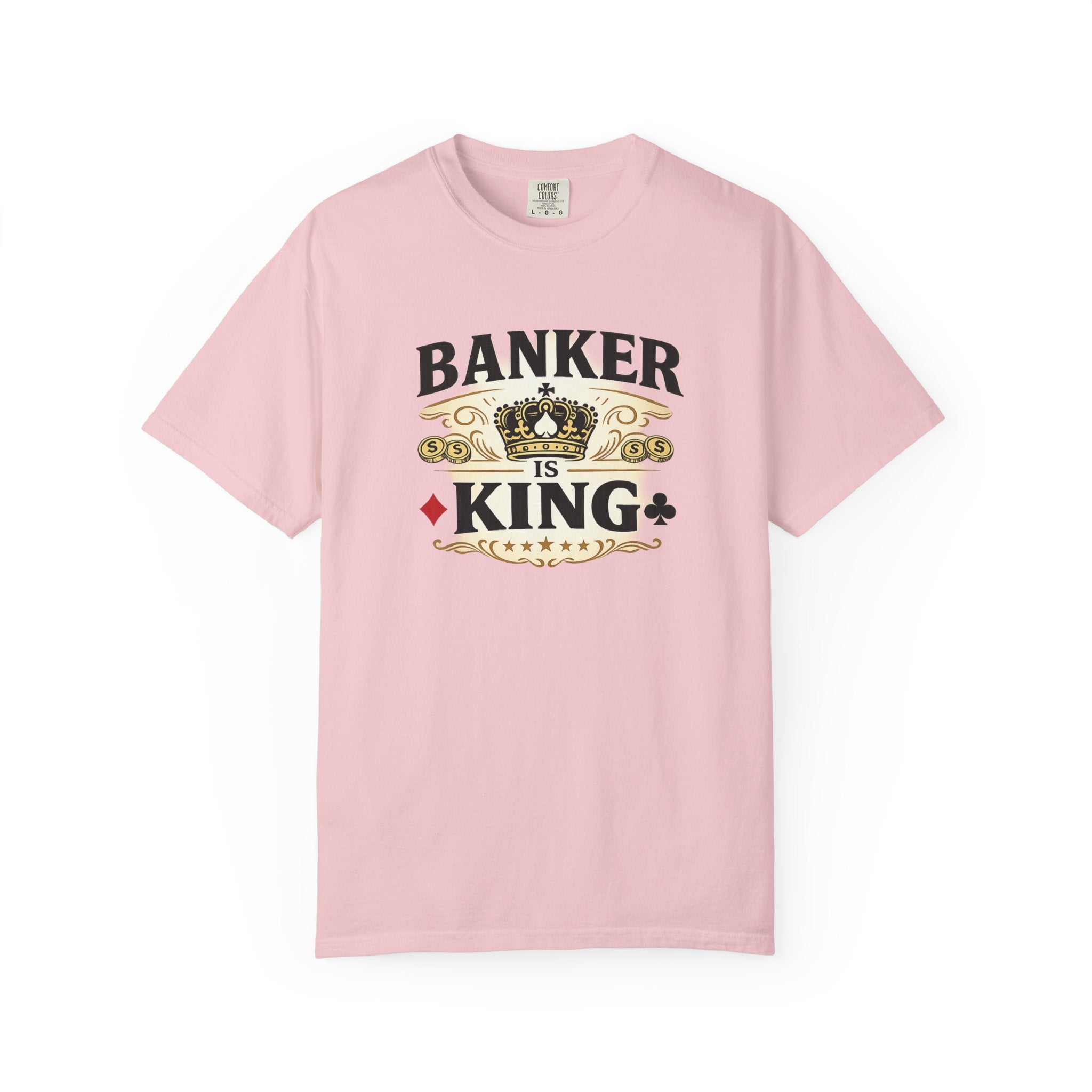 Banker Is King T-Shirt — Retro Crown Money Graphic Tee (Back "BANKER")