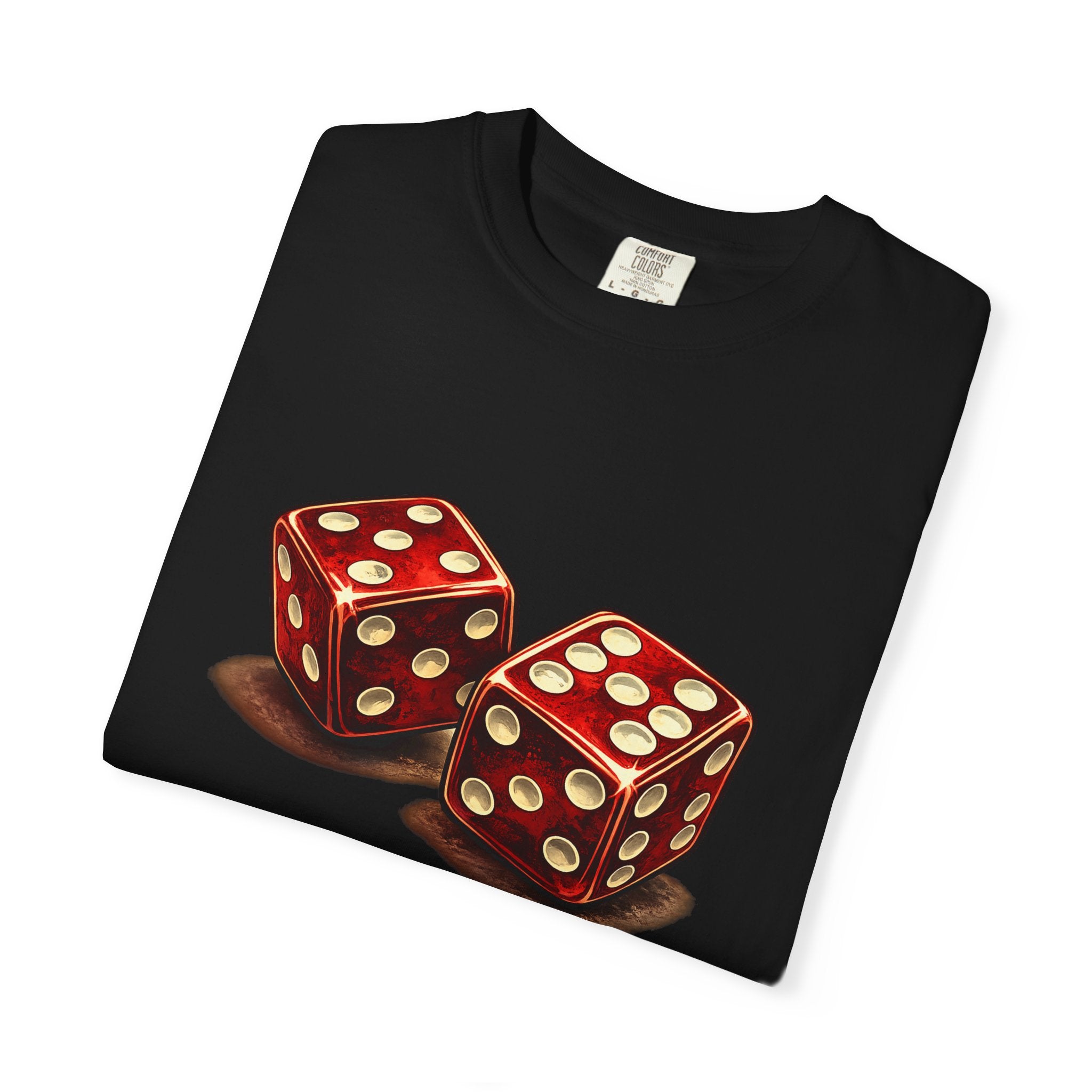 Dice Graphic T-Shirt — Retro Red Dice Design