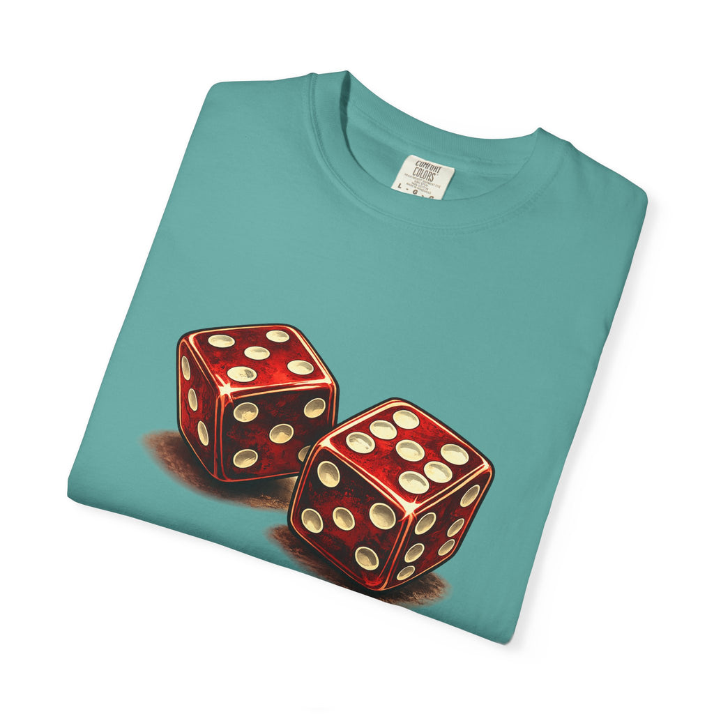 Dice Graphic T-Shirt — Retro Red Dice Design