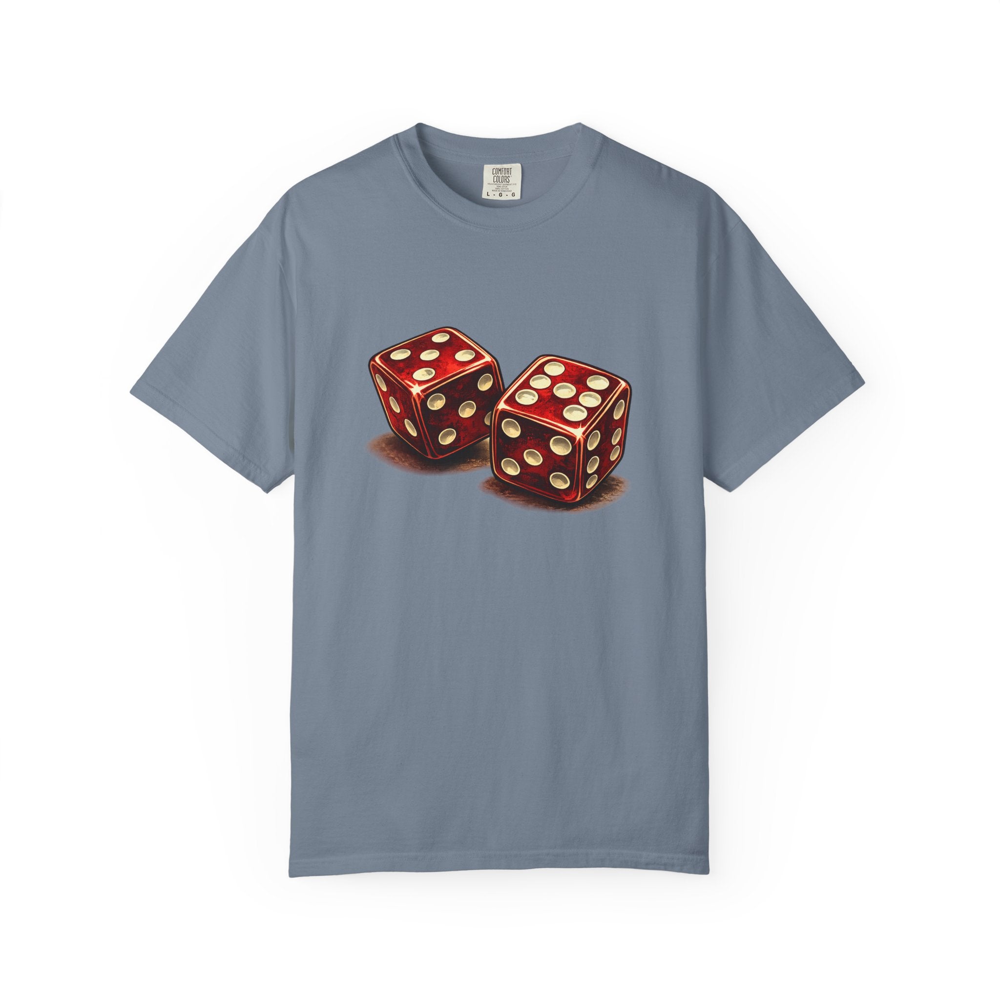 Dice Graphic T-Shirt — Retro Red Dice Design