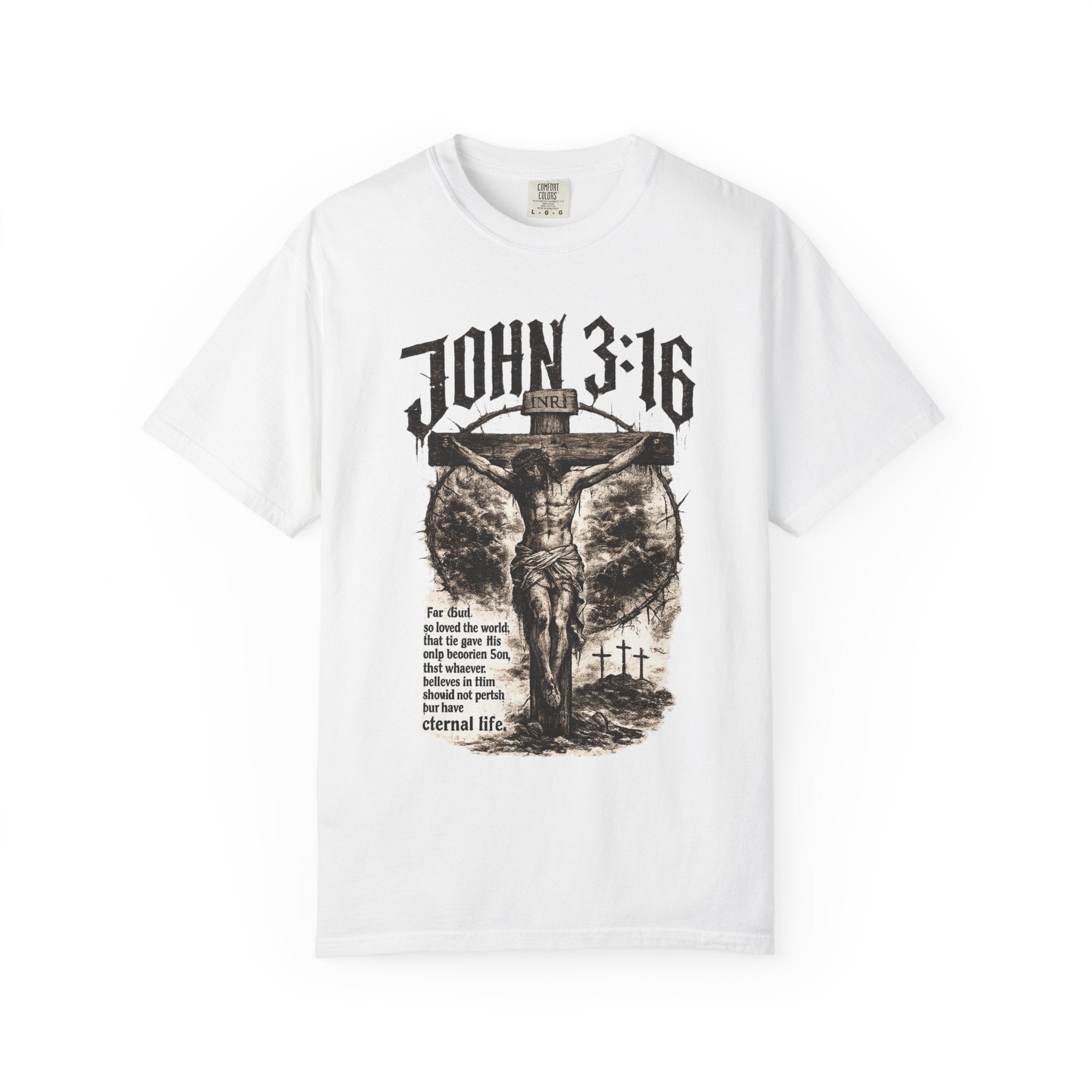 John 3:16 Bible Verse Graphic T-Shirt — Faith-Based Scripture Tee